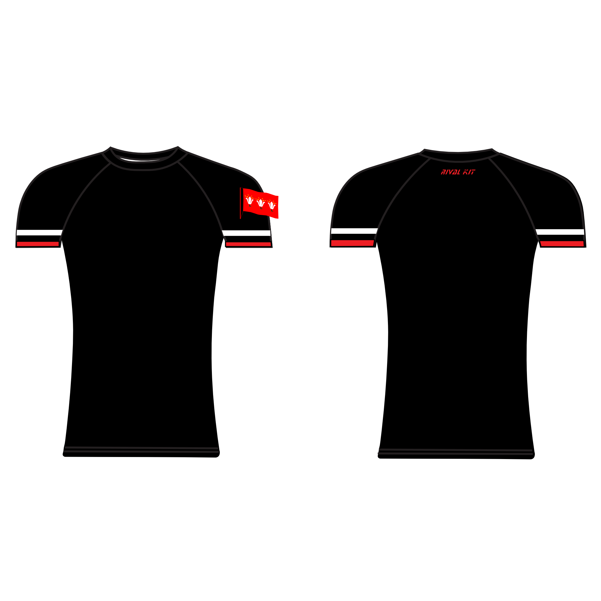 Magdalen College Boat Club Oxford Short Sleeve Base-Layer Black