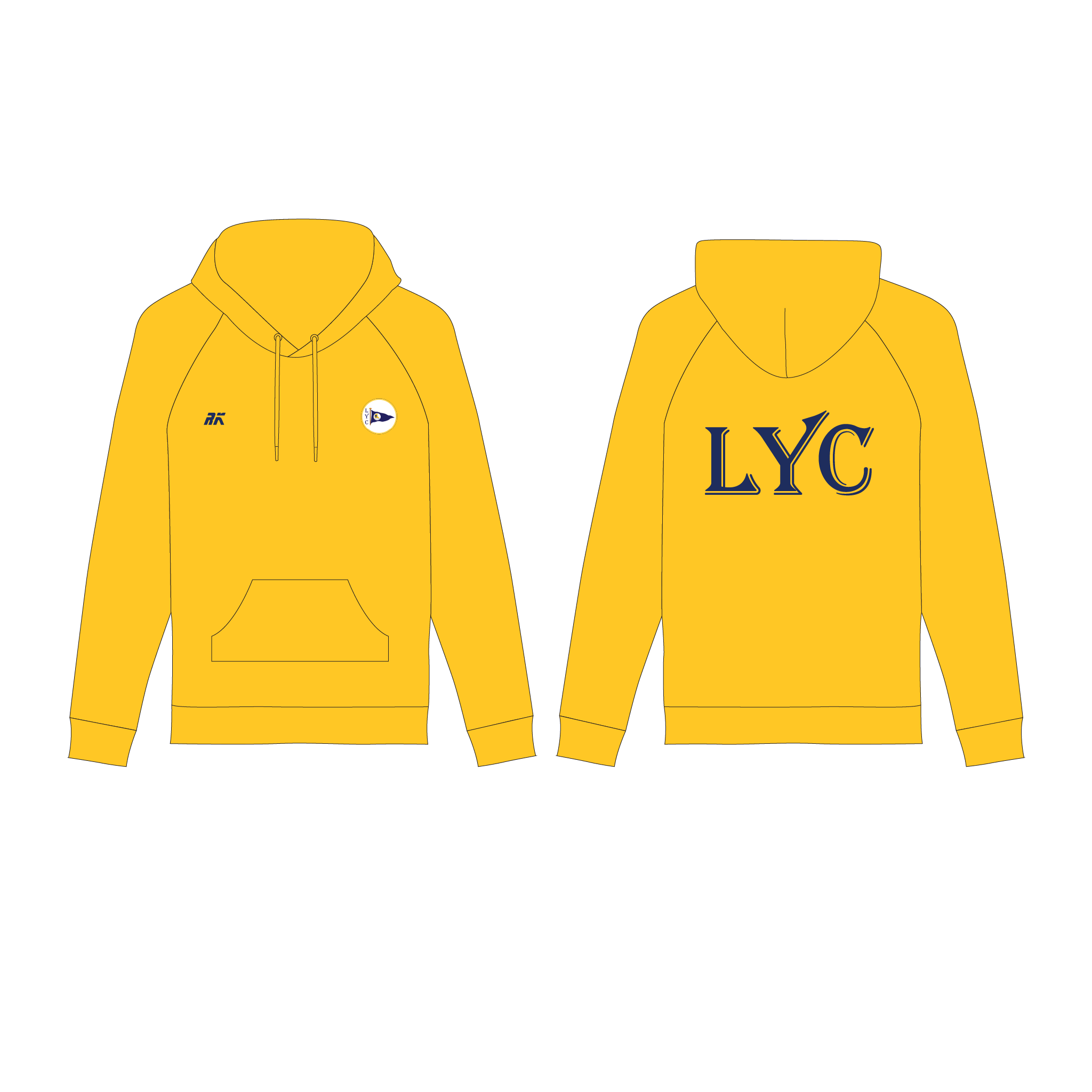 Liverpool Yacht Club Yellow Hoodie