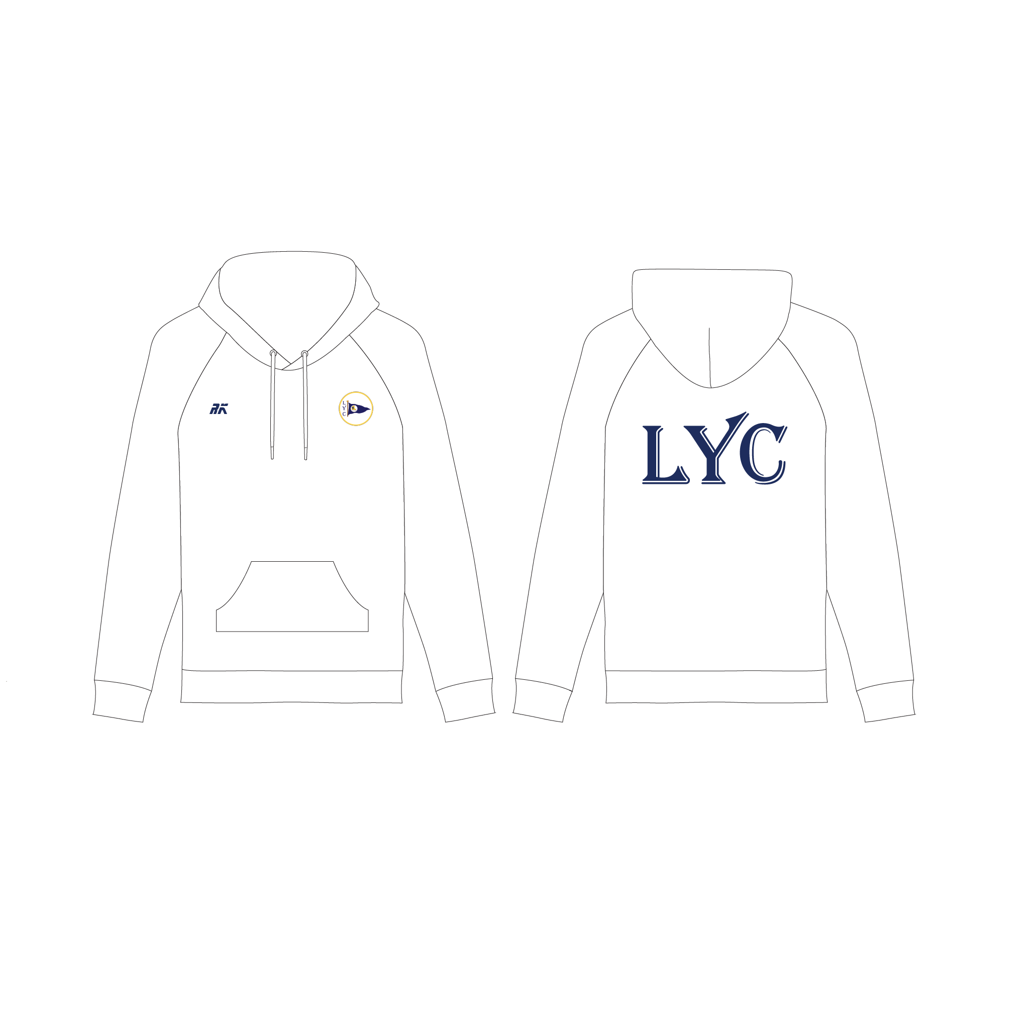 Liverpool Yacht Club White Hoodie