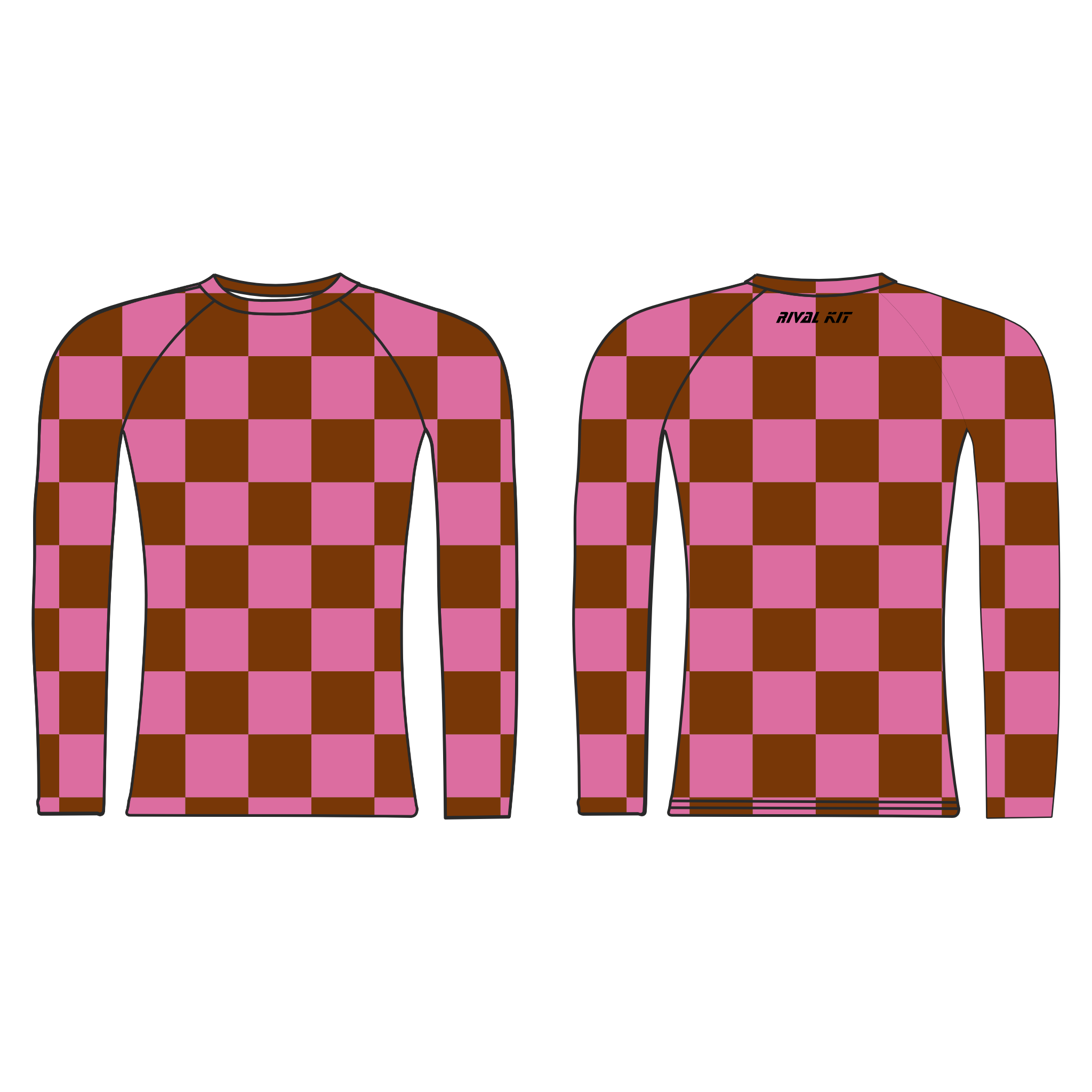 Churchill College Boat Club Checked Long Sleeve Baselayer