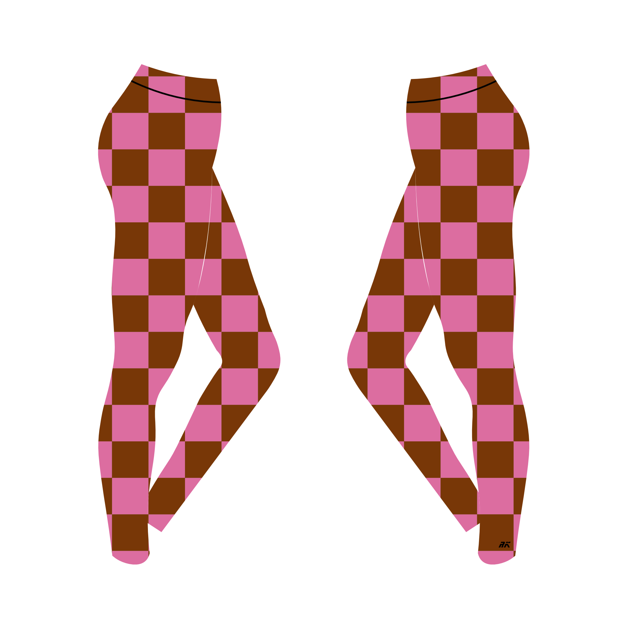 Churchill College Boat Club Checked Leggings