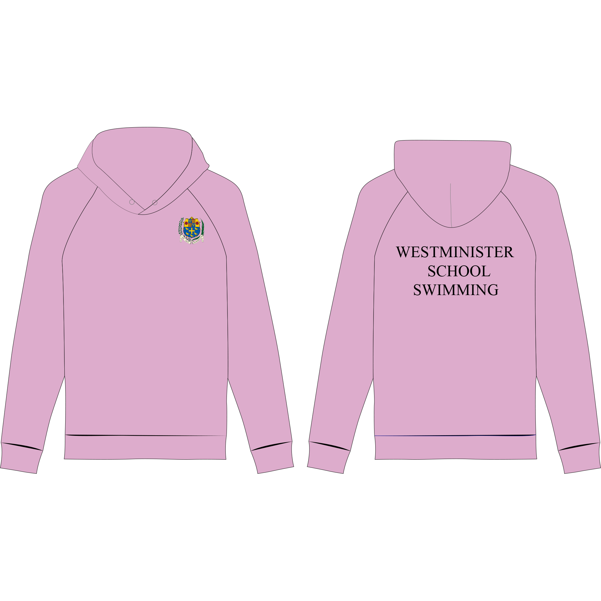 Westminster School's swimming Hoodie PINK