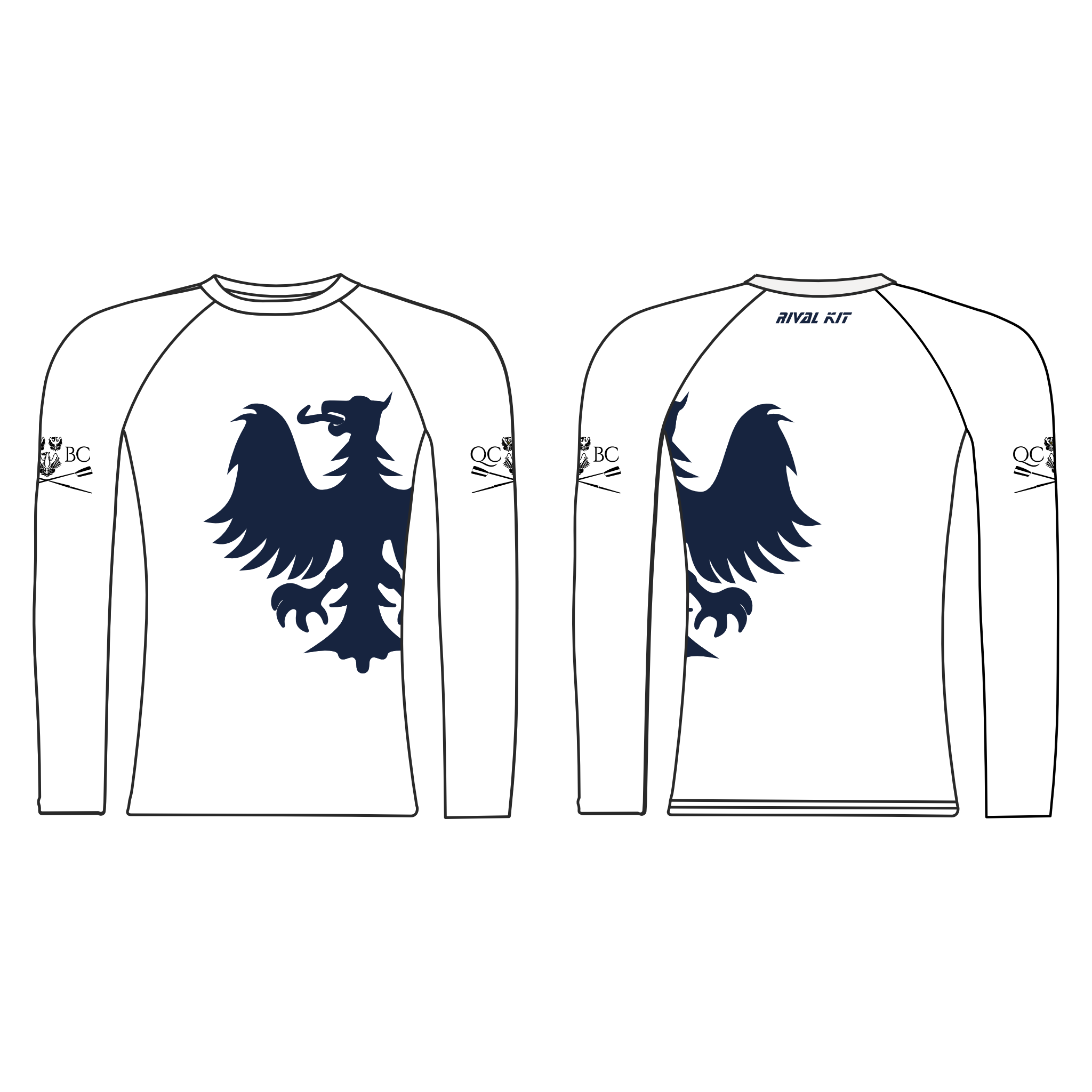 Queen's College Boat Club Long Sleeve Base Layer NEW