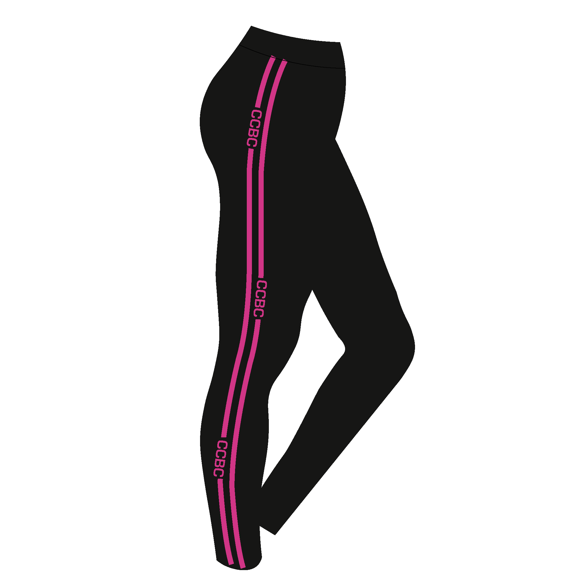 Churchill College Boat Club Striped Leggings Design