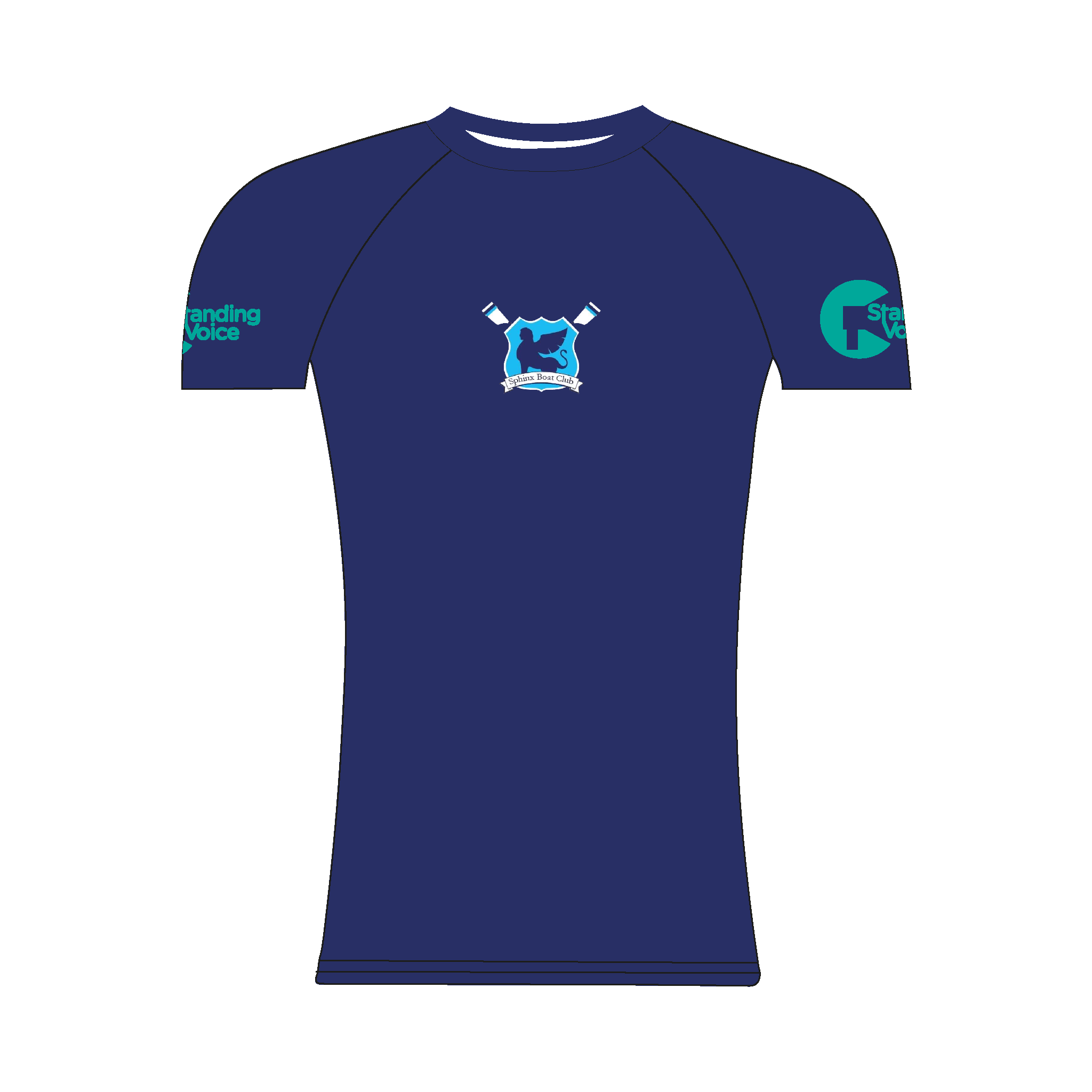 Sphinx Boat Club Short Sleeve Navy Base-Layer