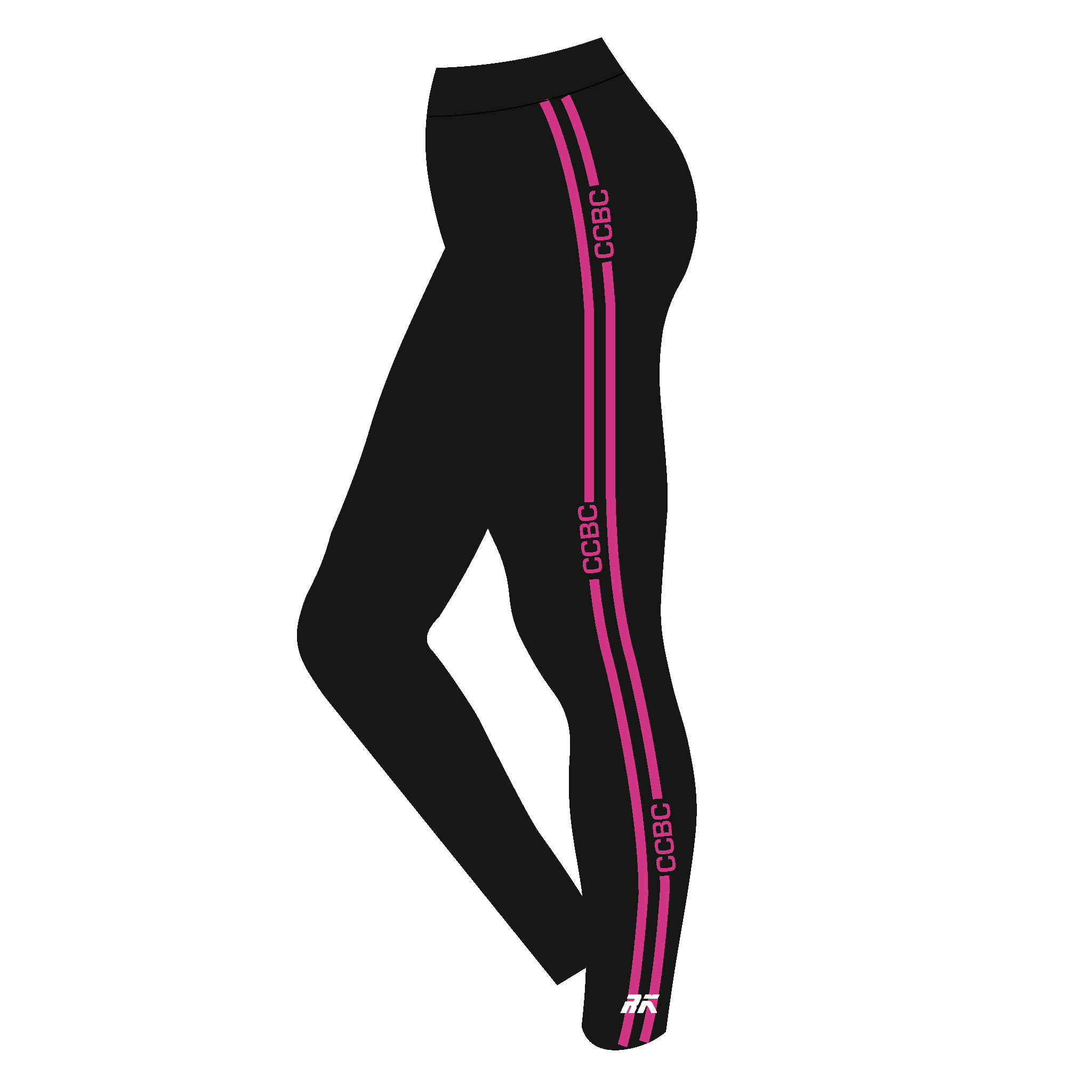 Churchill College Boat Club Striped Leggings Design