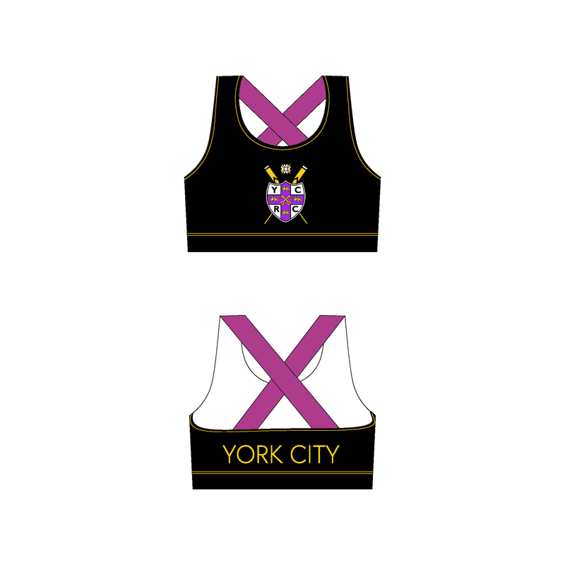 York City Rowing Club Black Sports Bra