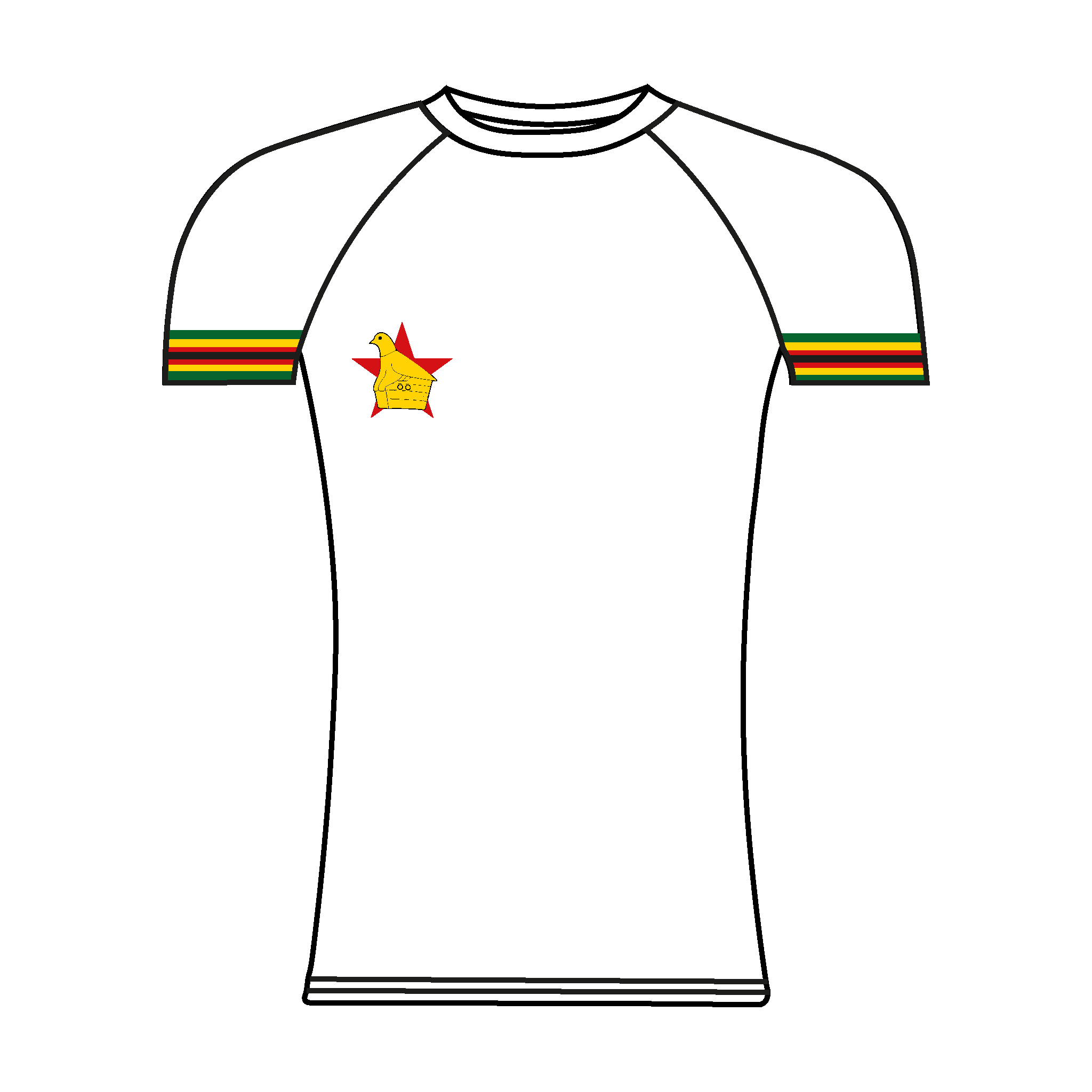 Team Zimbabwe Short Sleeve Base-Layer