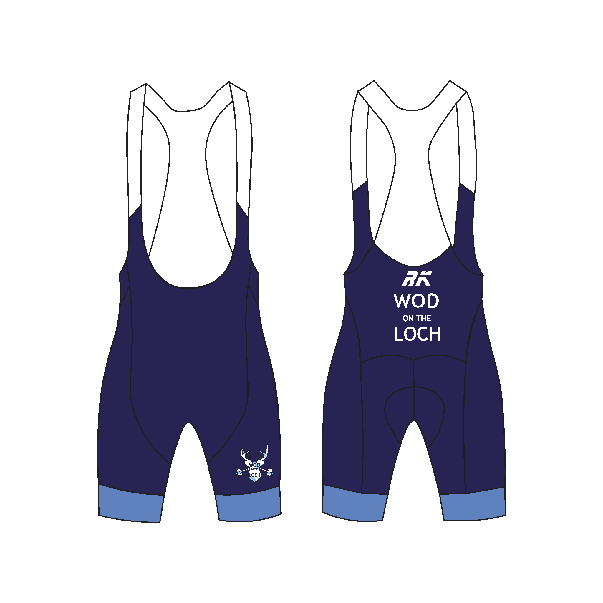 WOD on the Loch Cycling Bib Shorts