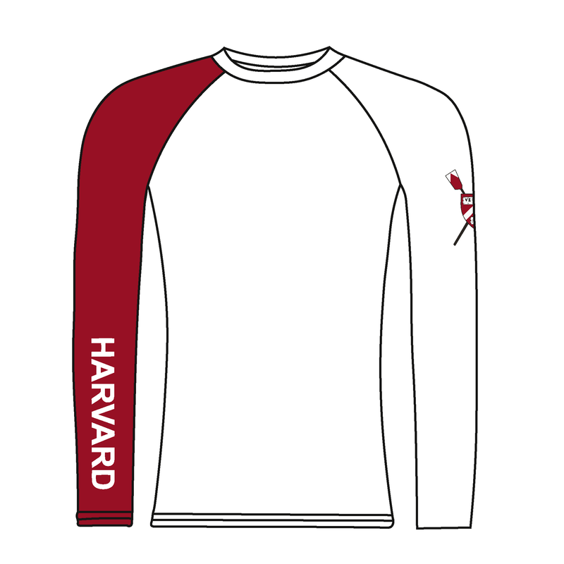 Harvard Men's Lightweight Crew Red Long Sleeve Base Layer