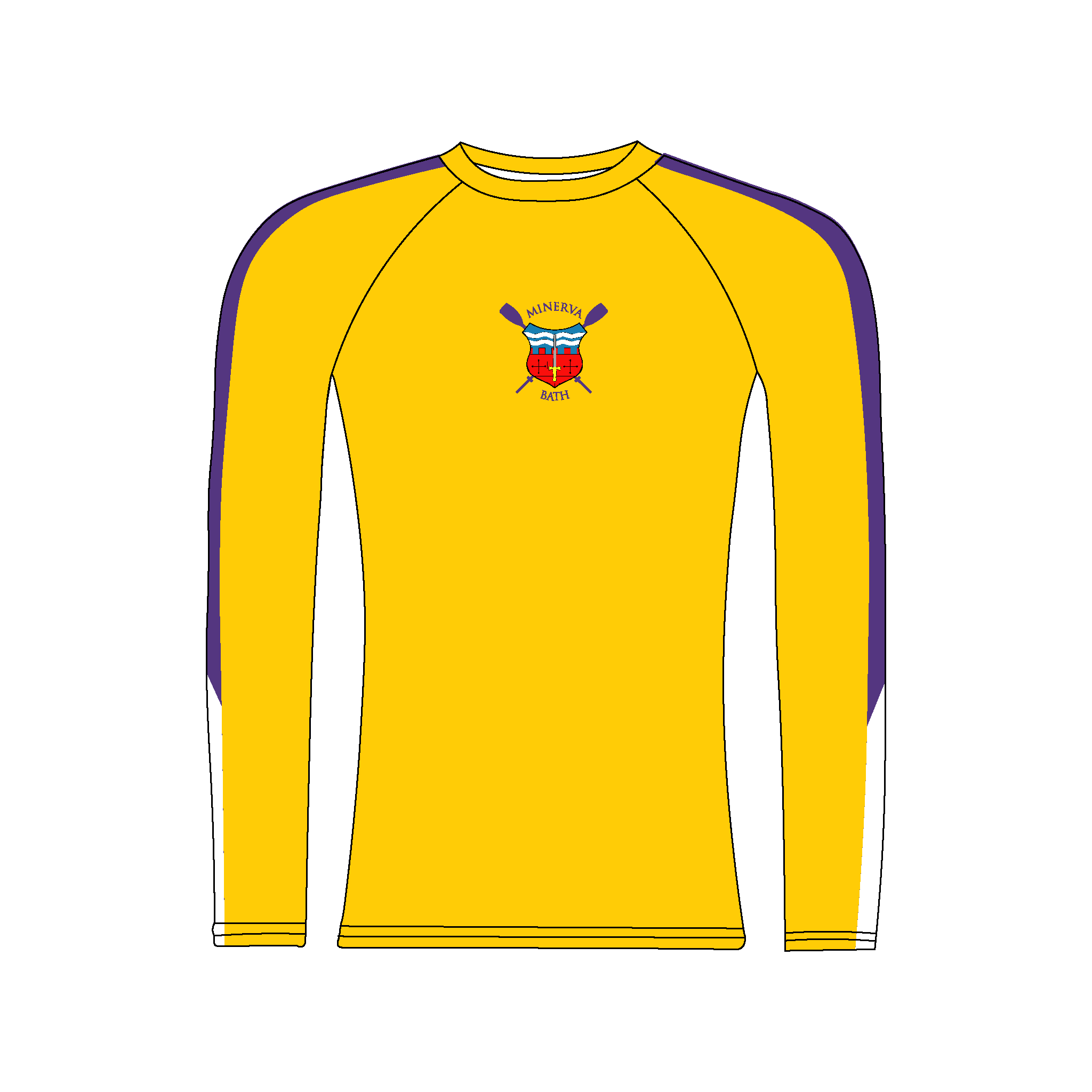 Minerva Bath RC Yellow Long Sleeve Base-Layer