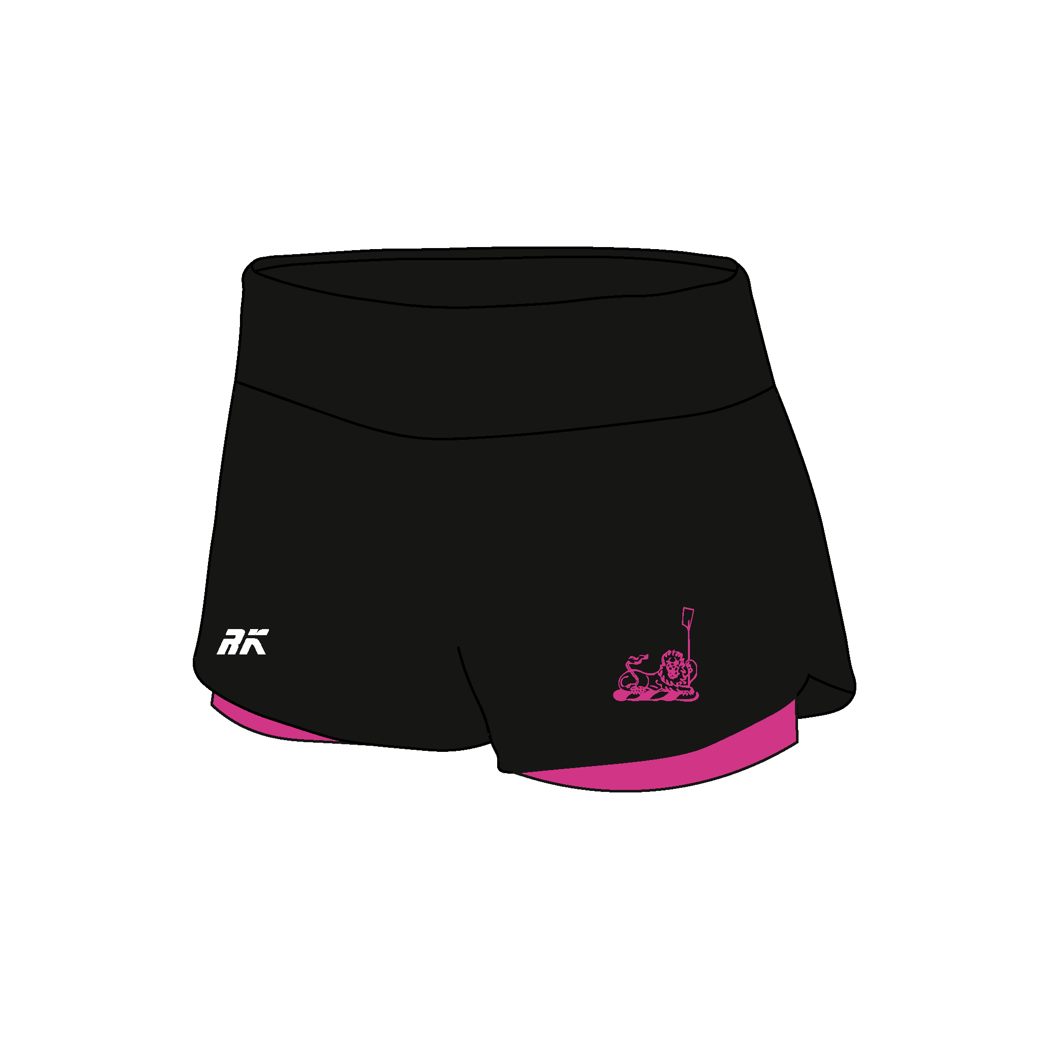 Churchill College Boat Club Plain Female Gym Shorts