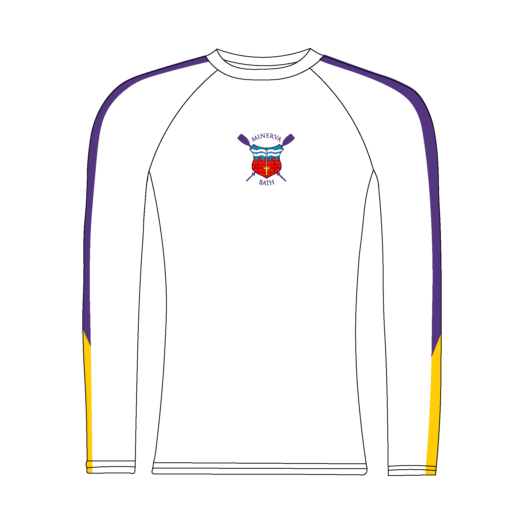 Minerva Bath RC White Long Sleeve Base-Layer