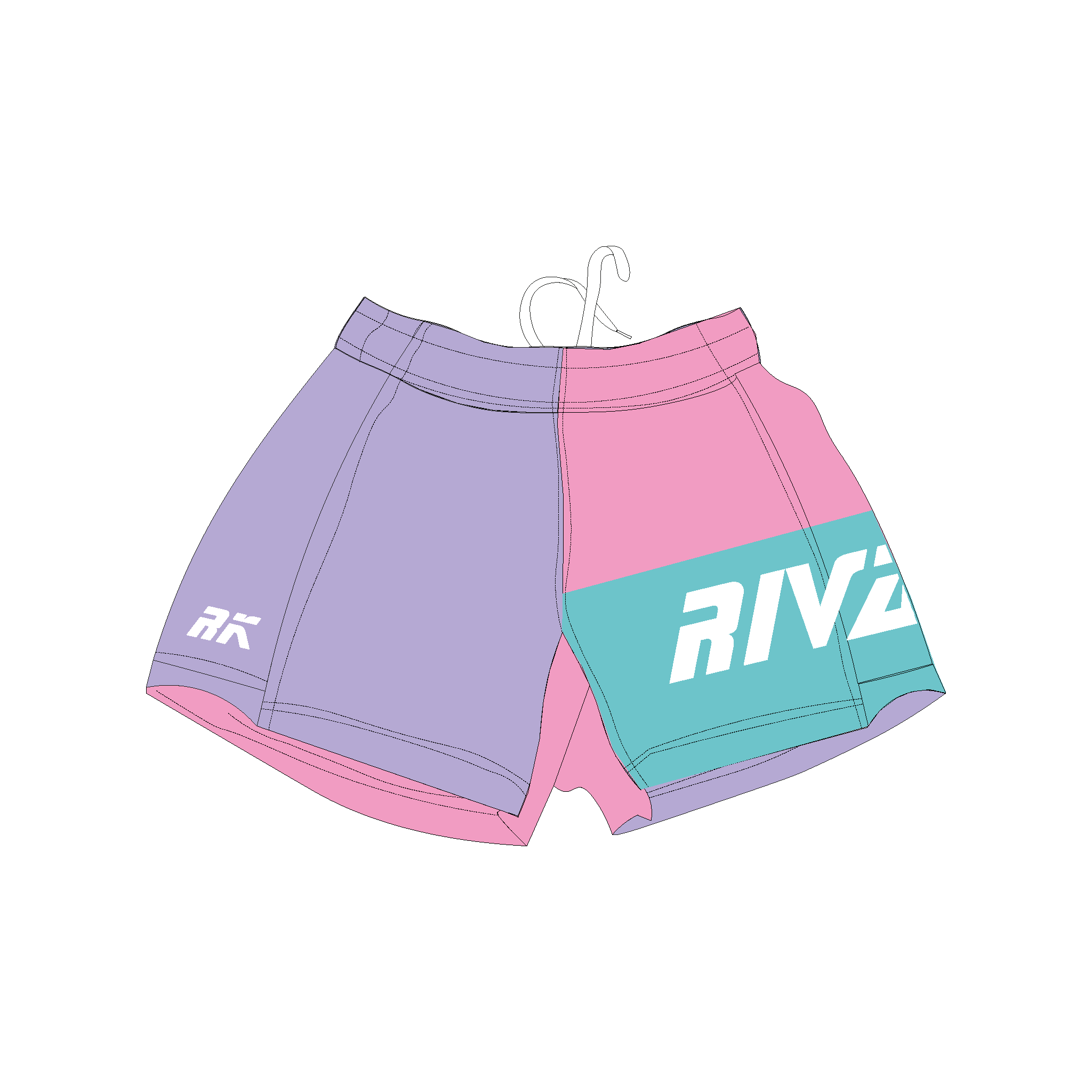Rival Colour Block Rugby Shorts