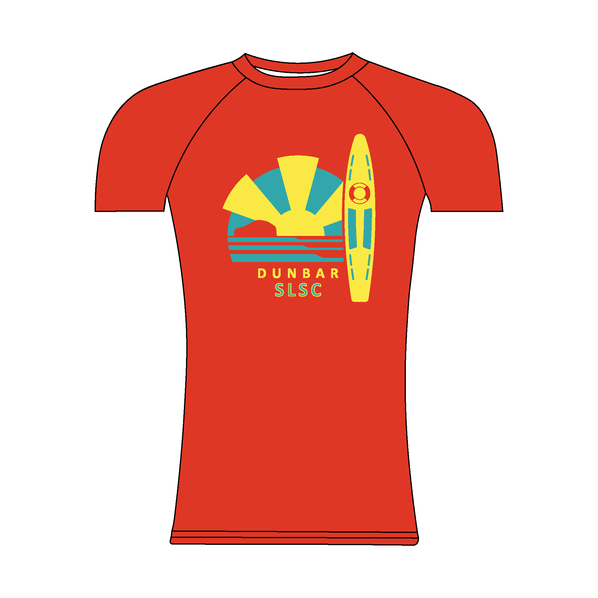Dunbar Surf Red Rash Vest