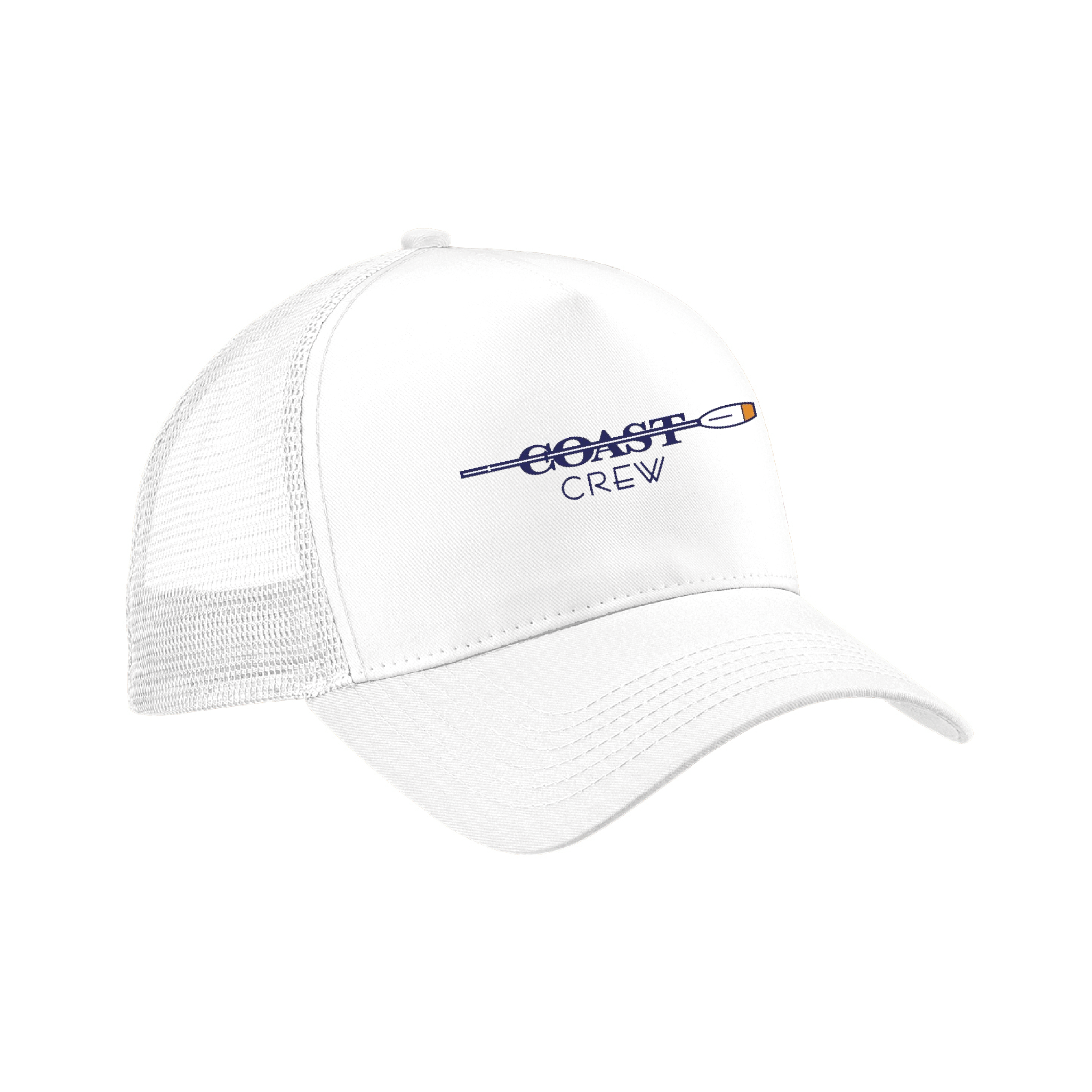 Orange Coast Cap White Trucker Cap