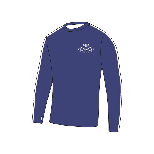 Oxford University Boat Club Navy Long Sleeve Gym T-Shirt