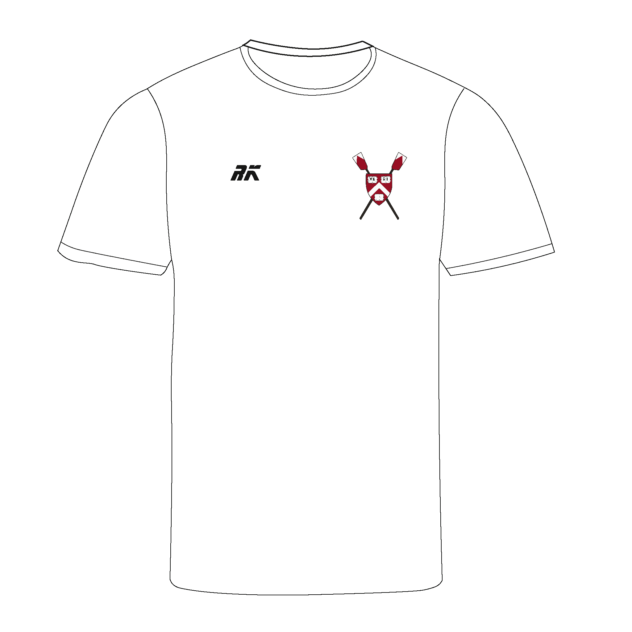 Harvard Men's Lightweight Crew Bespoke Gym T-Shirt