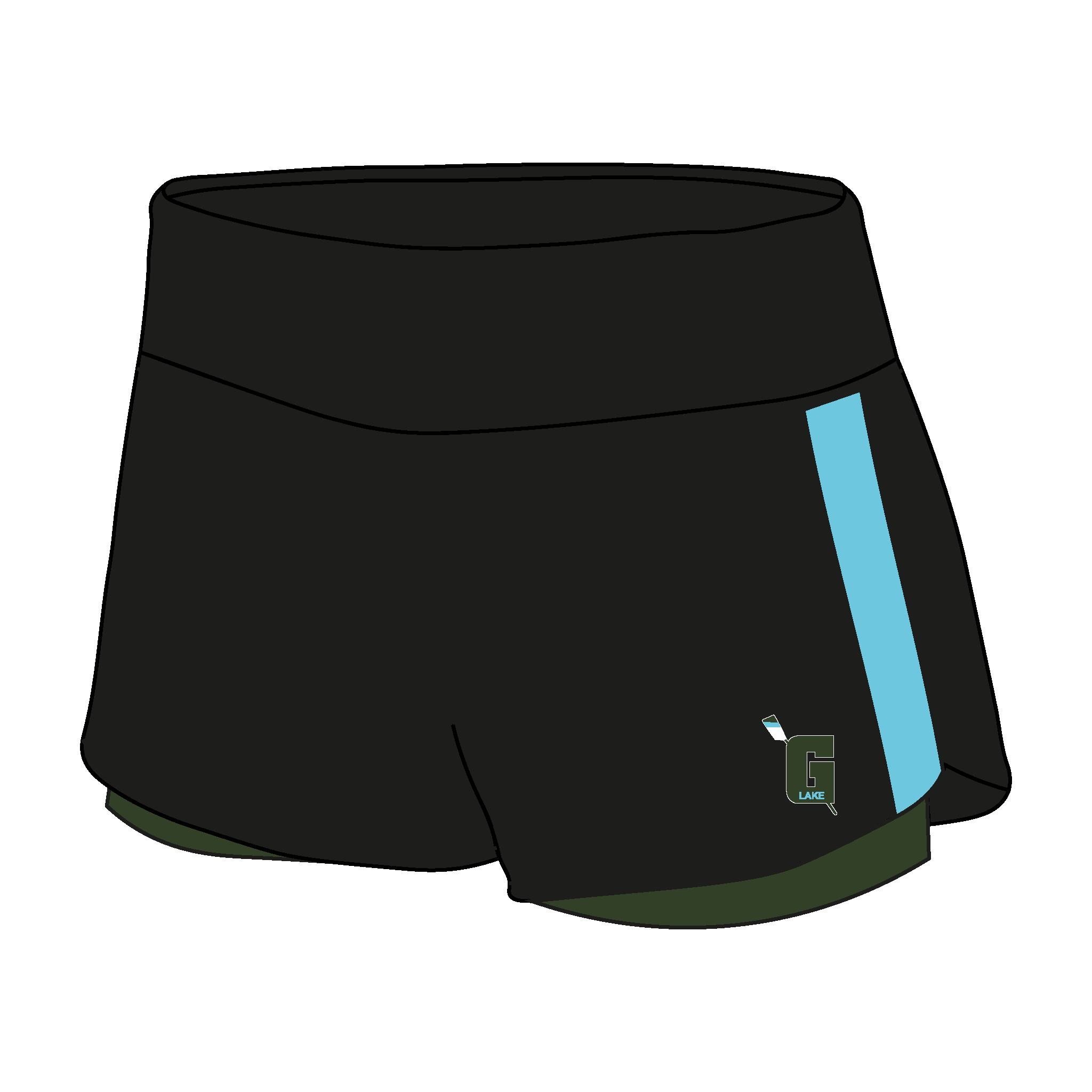Green Lake Crew Female Gym Shorts