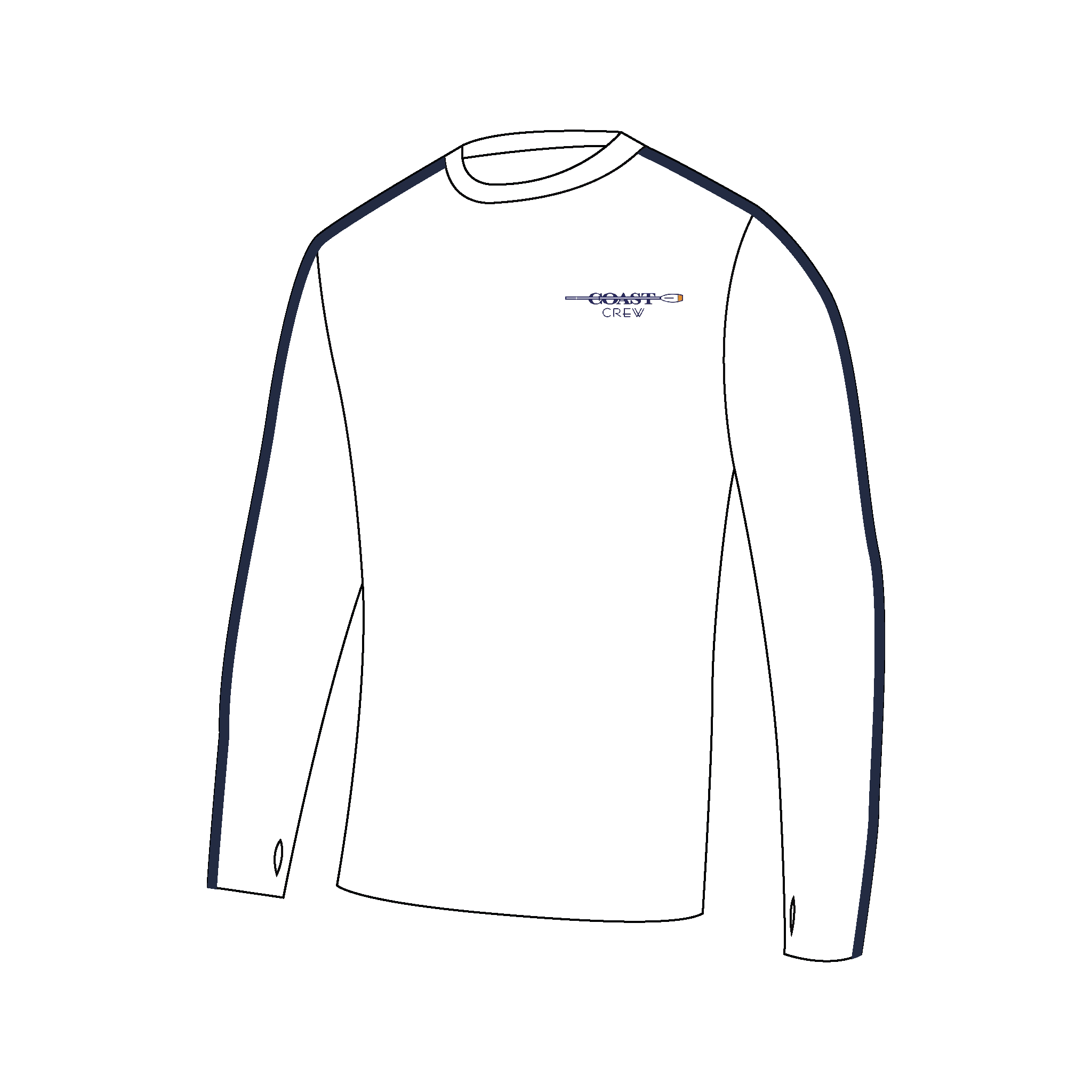 Orange Coast Bespoke Long Sleeve Gym T-Shirt - 1