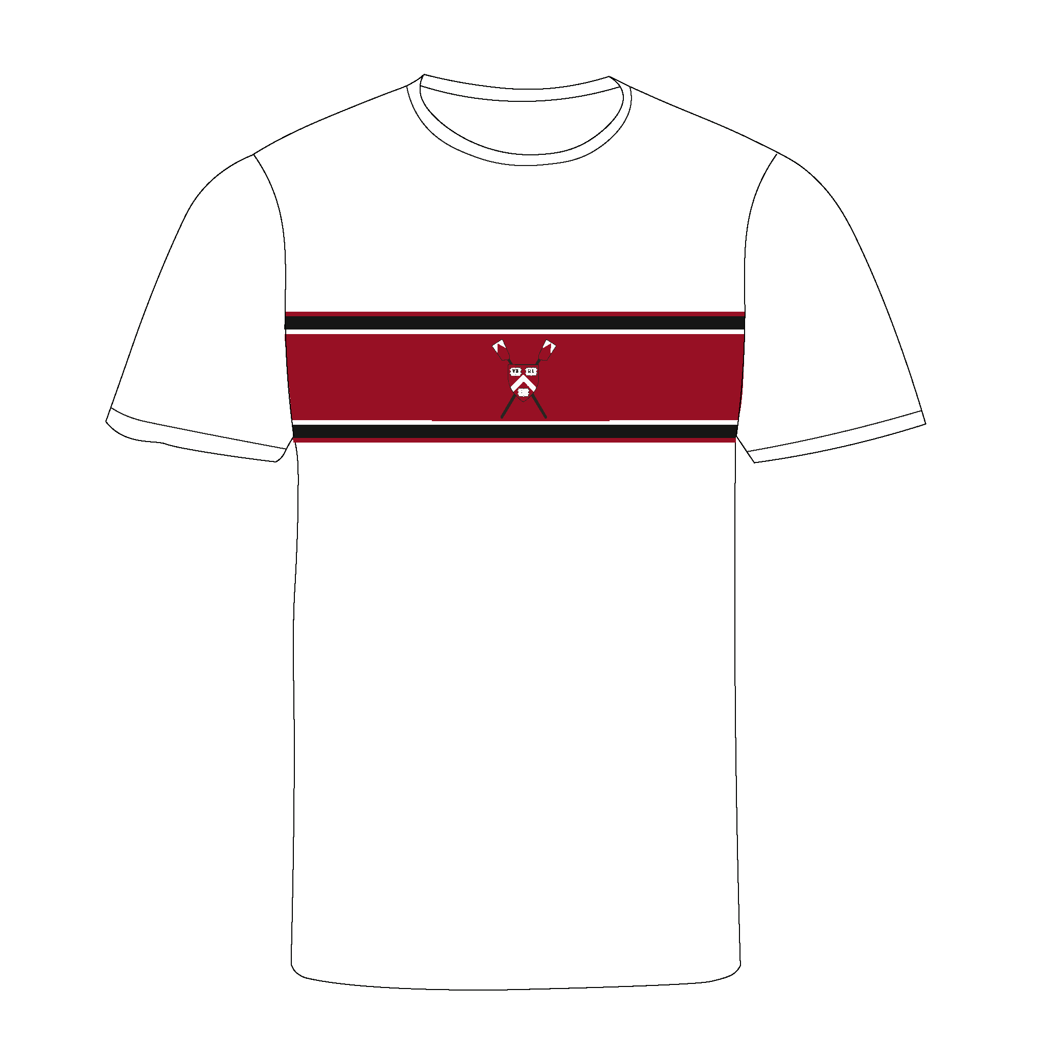 Harvard Men's Lightweight Crew Striped Bespoke Gym T-Shirt