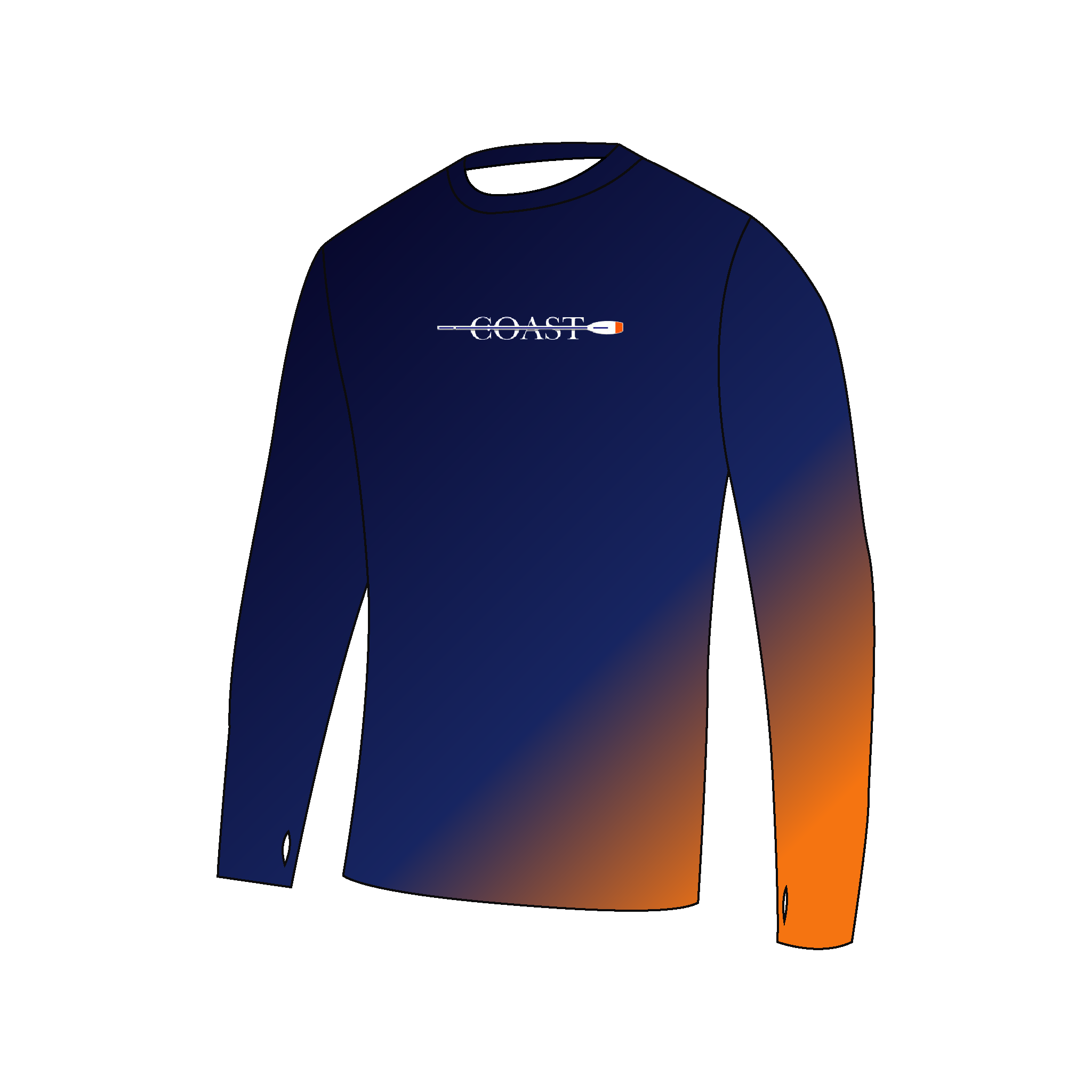 Orange Coast Bespoke Gradient Gym T-Shirt