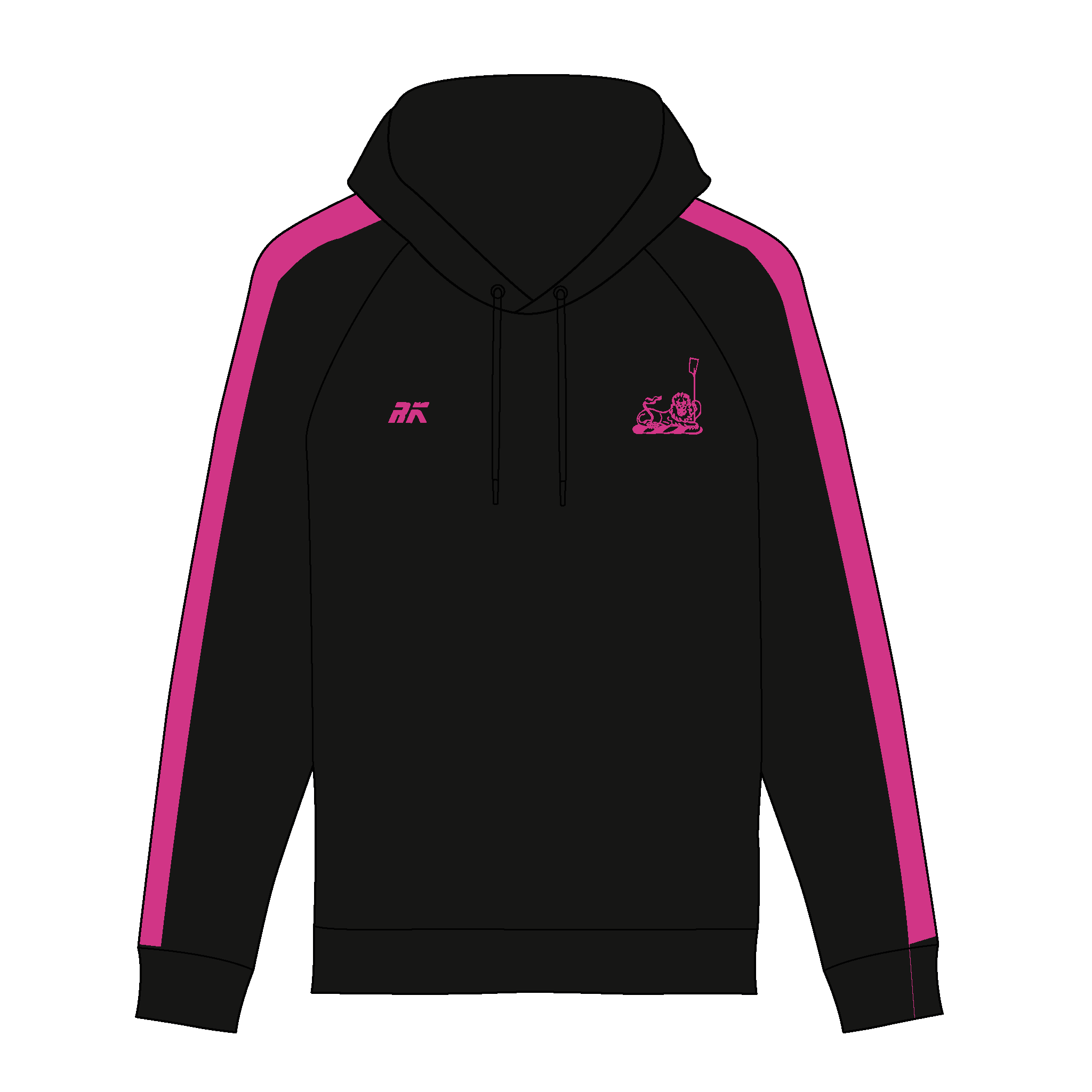 Churchill College Boat Club Striped Hoodie