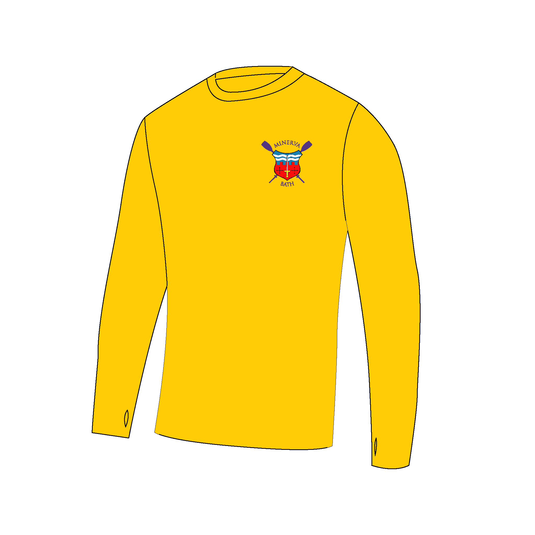 Minerva Bath RC Bespoke Long Sleeve Gym T-Shirt