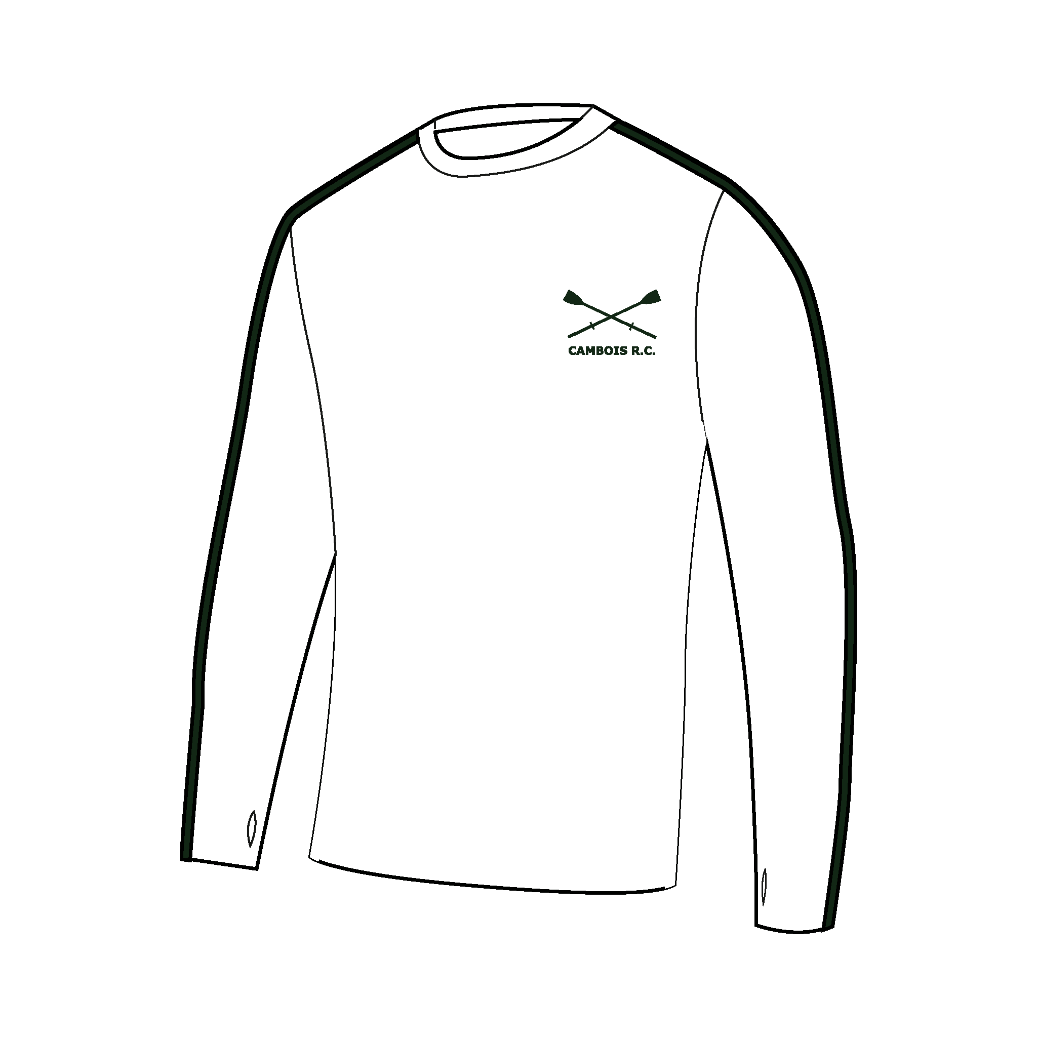 Cambois Rowing Club Bespoke Long Sleeve Gym T-Shirt 2