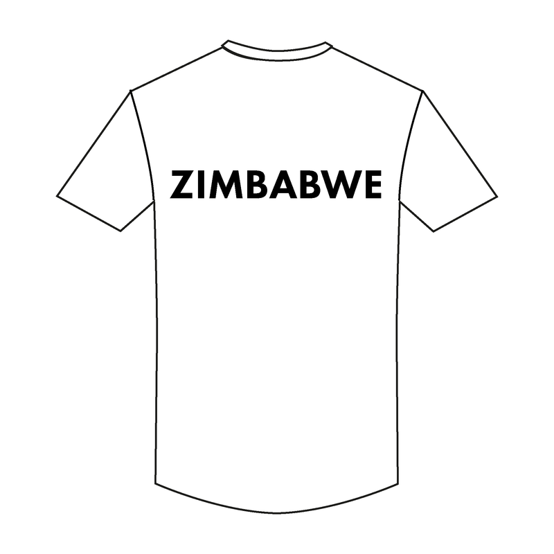 Team Zimbabwe Casual White T-Shirt