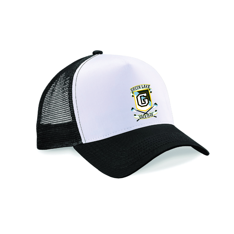 Green Lake Crew Black and White Cap