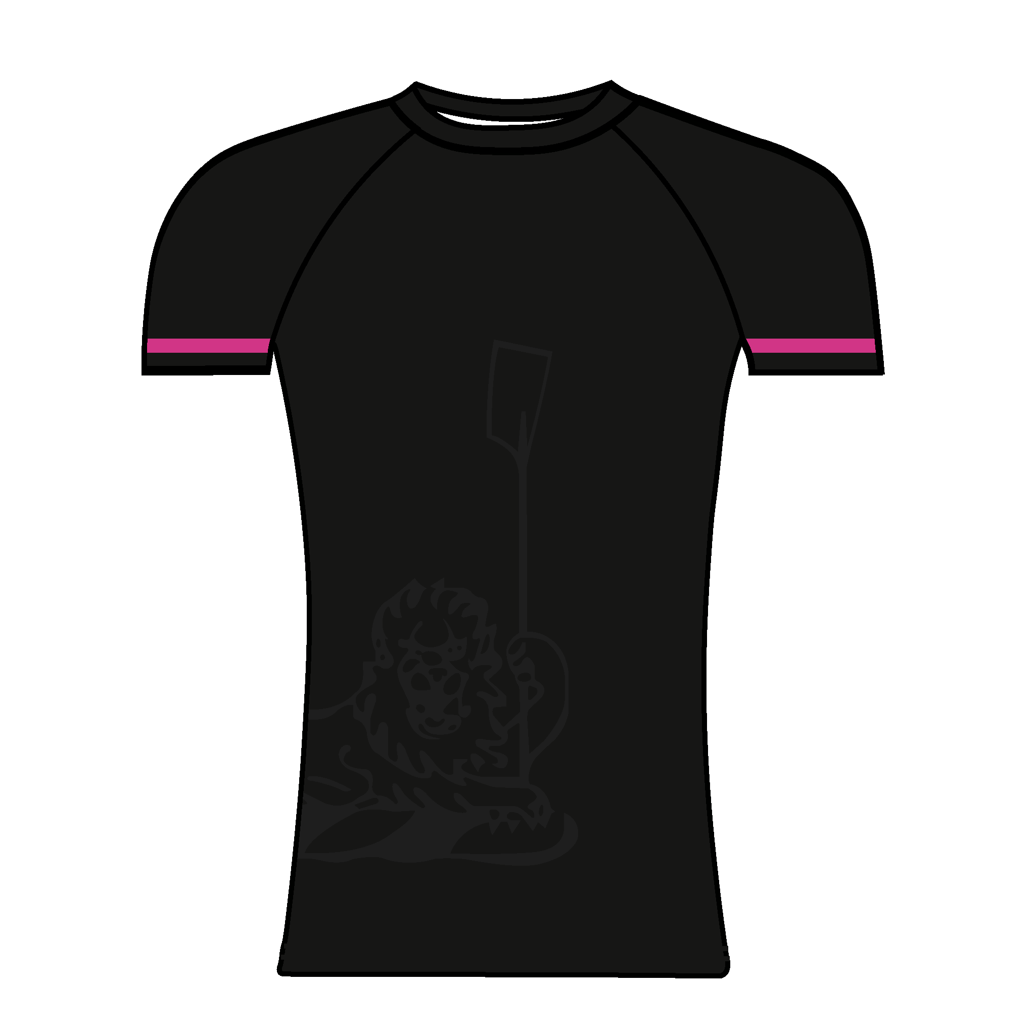 Churchill College Boat Club Black Short Sleeve Baselayer