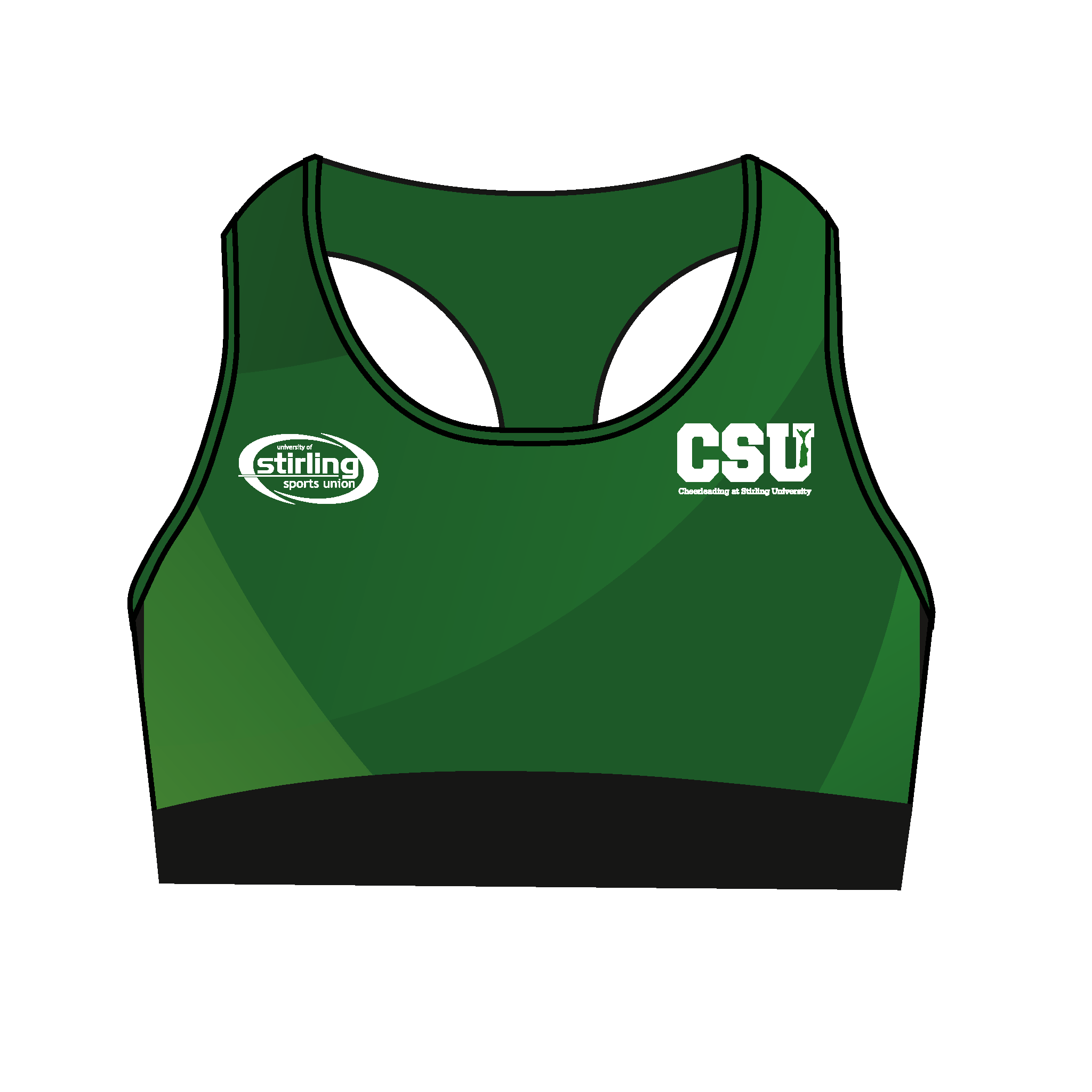 Stirling University Cheerleading Club Racer Back Sports Bra