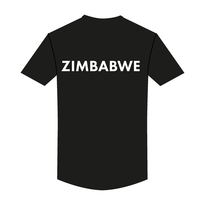 Team Zimbabwe Casual Black T-Shirt