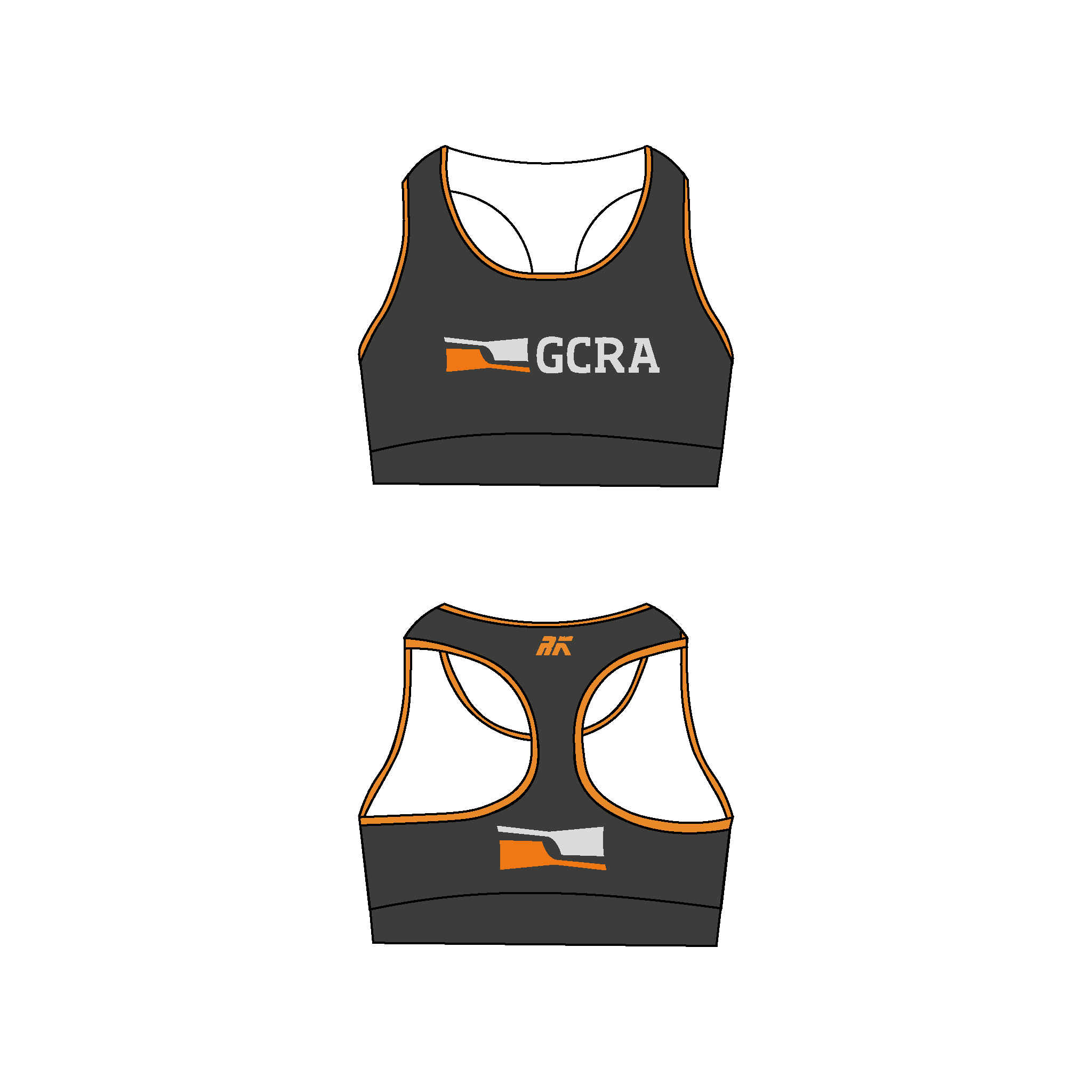 Greater Columbus Rowing Association Grey Sports Bra