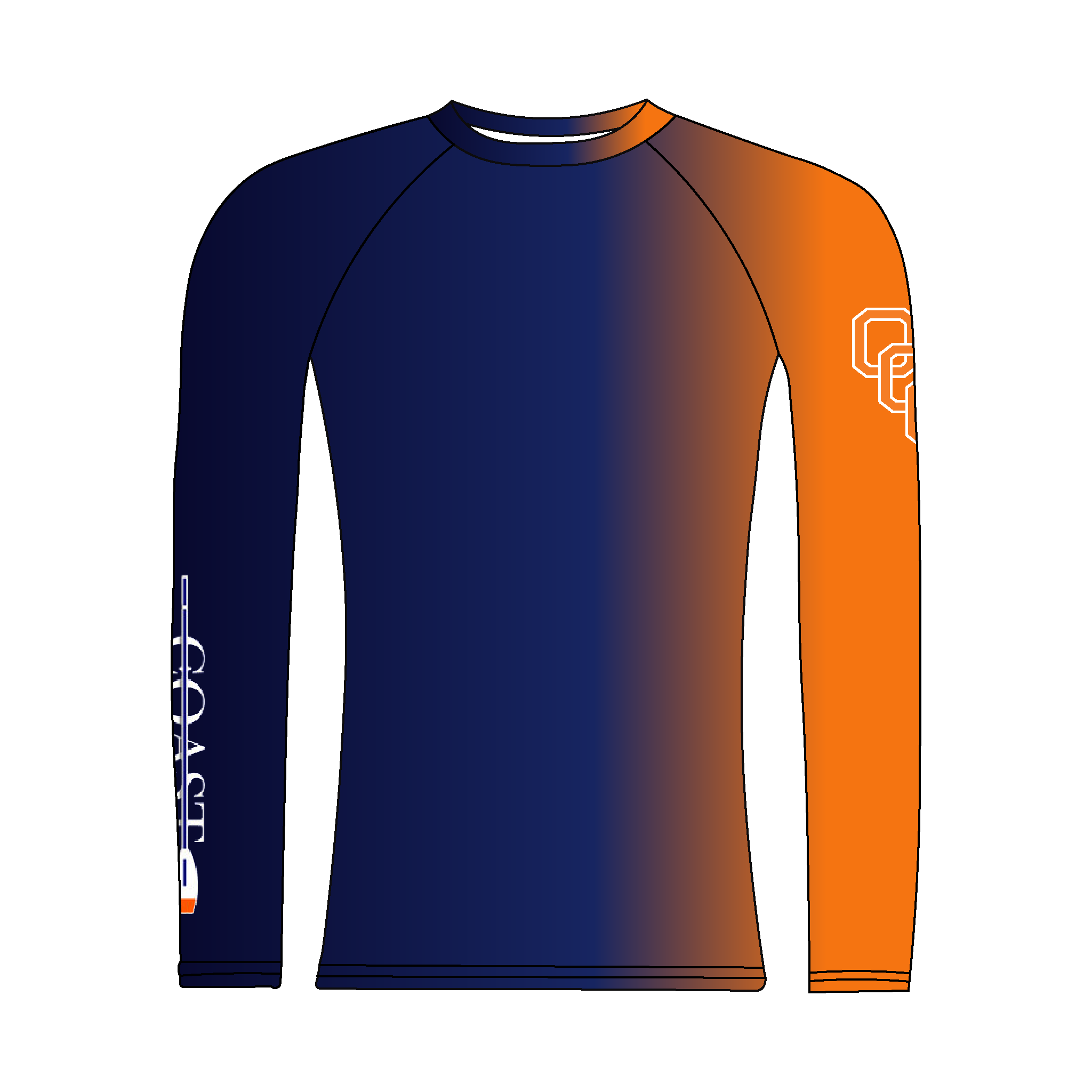 Orange Coast Long Sleeve Gradient Base Layer