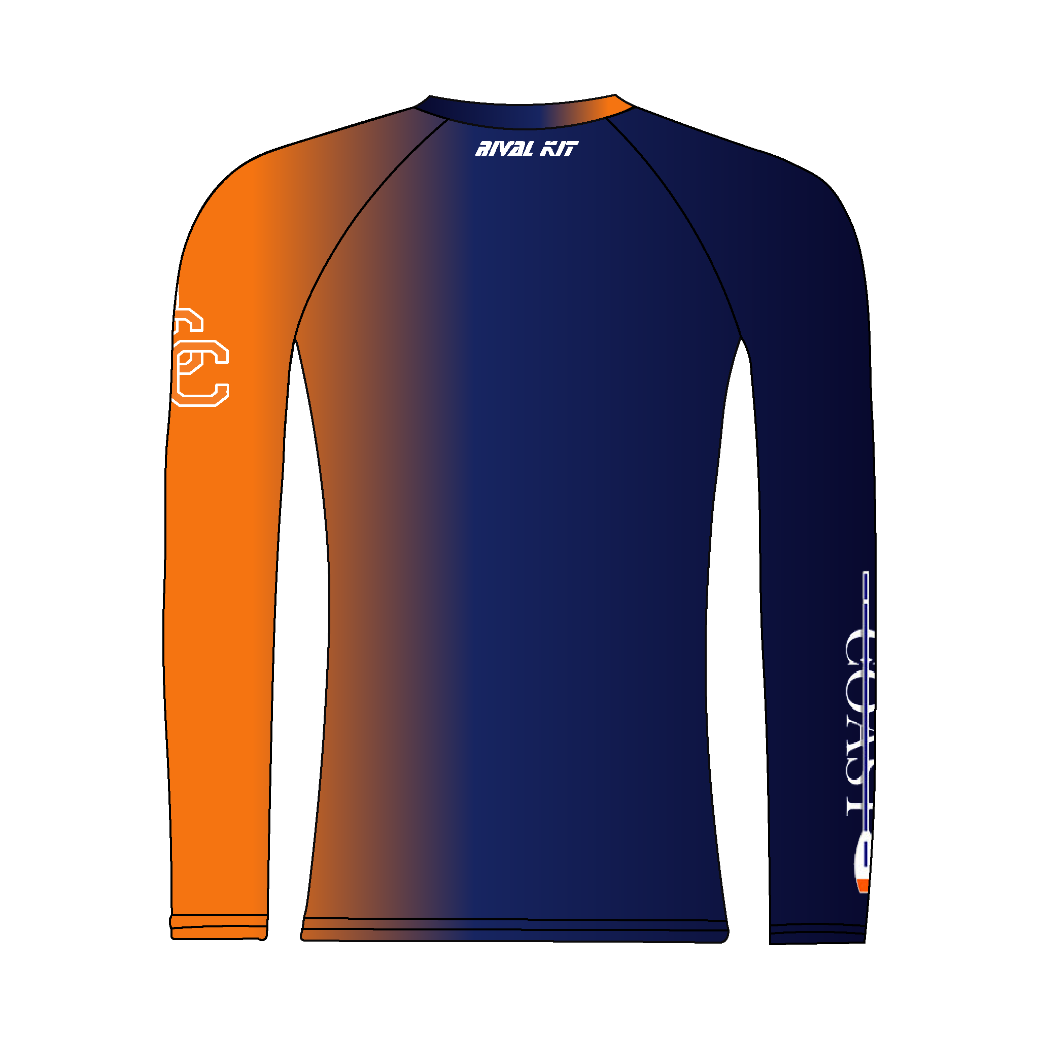 Orange Coast Long Sleeve Gradient Base Layer
