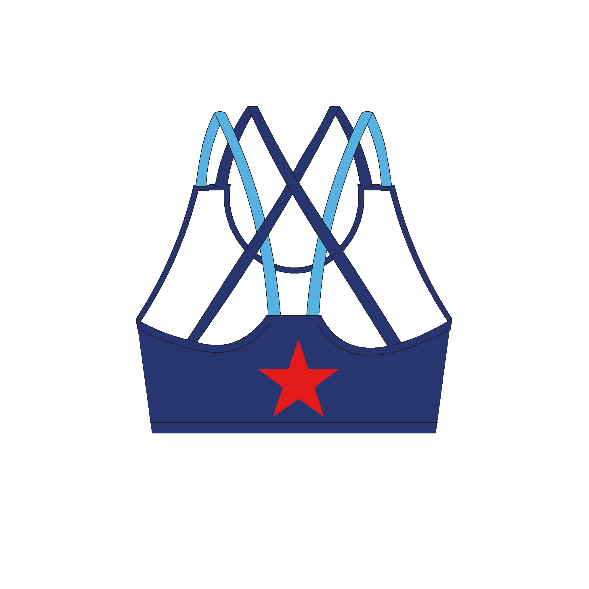 Star Rowing Club Sports Bra