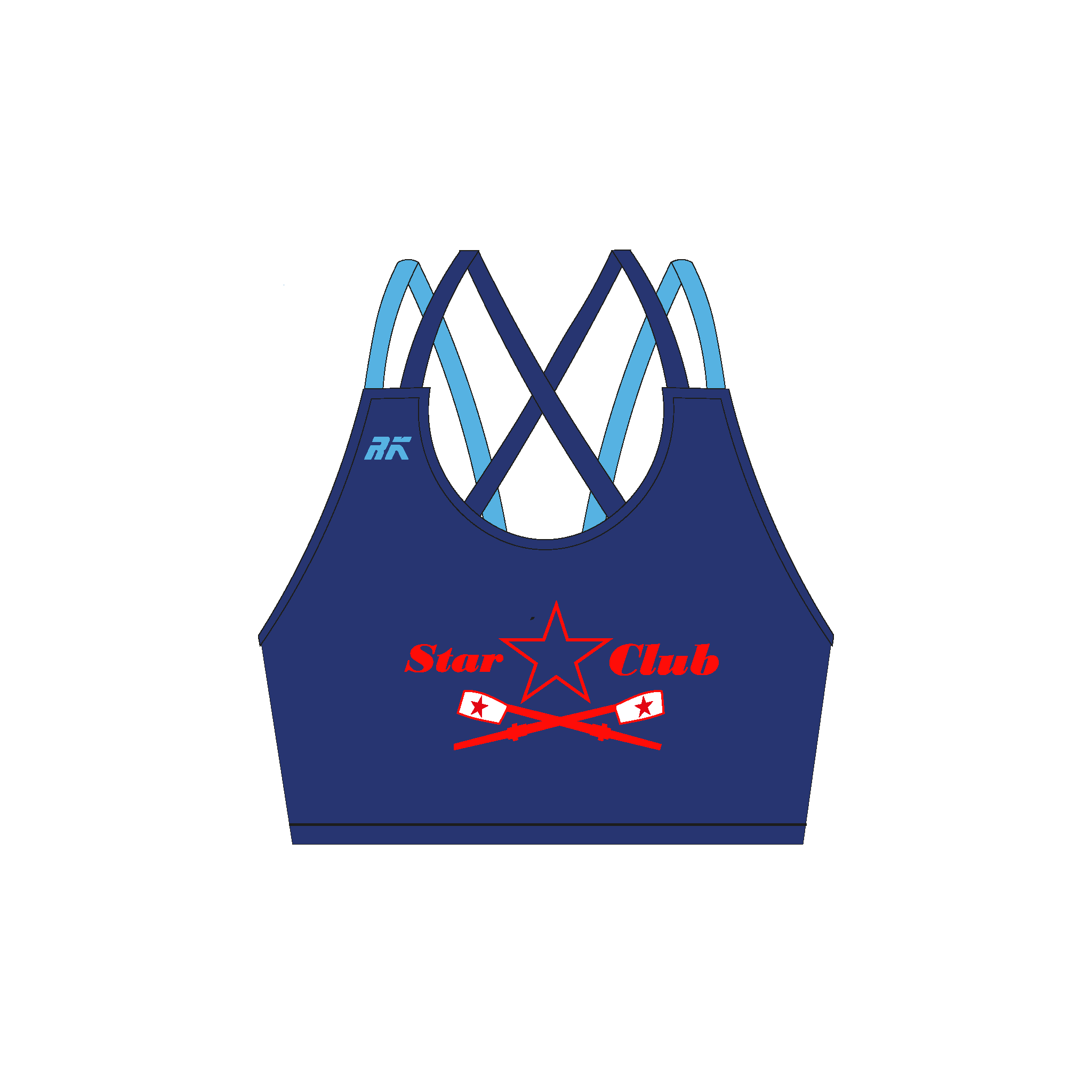 Star Rowing Club Sports Bra