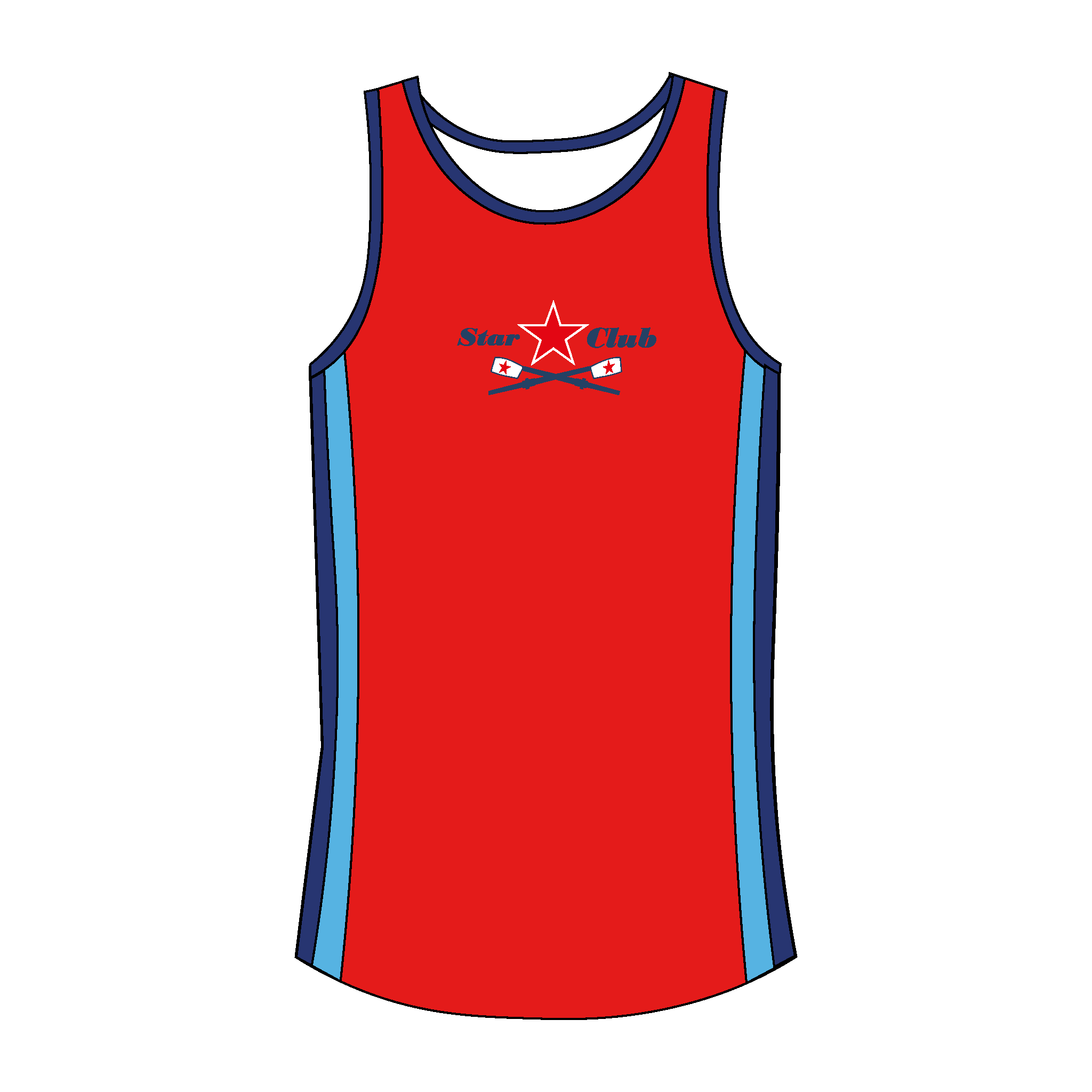 Star Rowing Club Vest Design