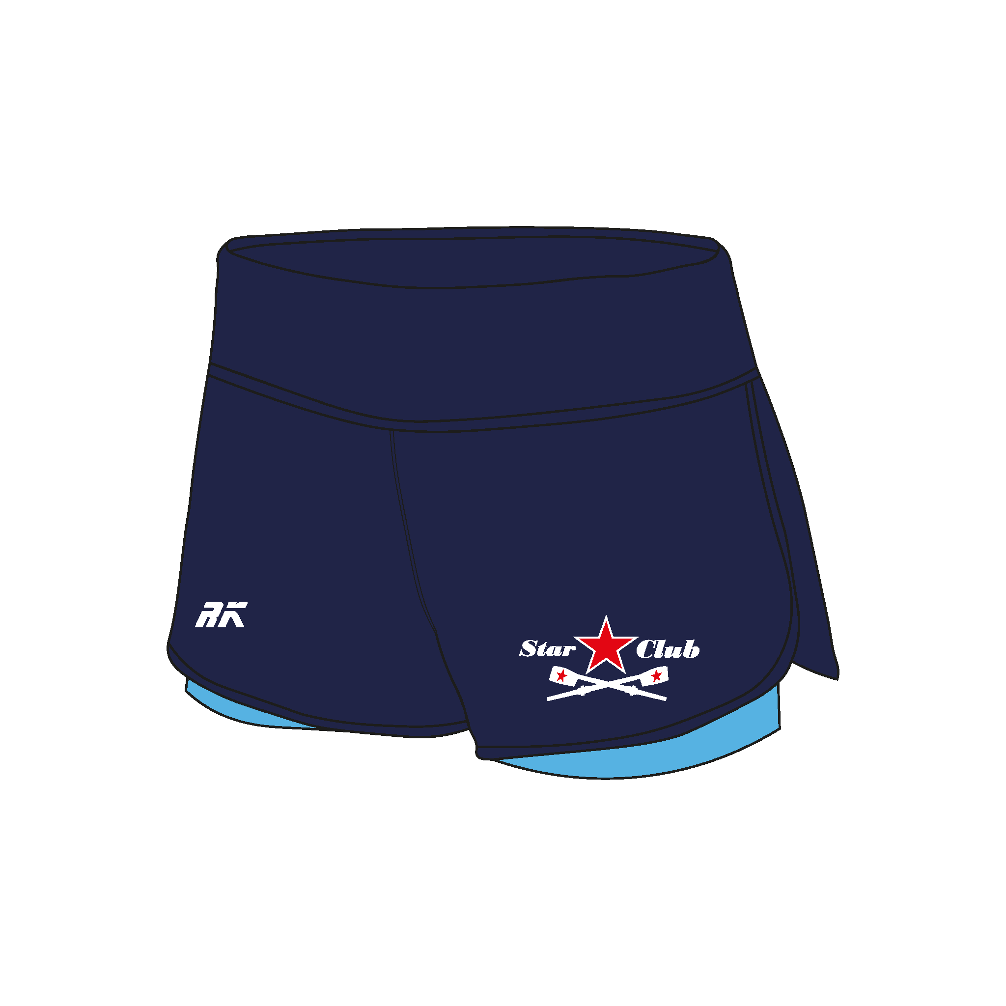 Star Rowing Club Female Gym Shorts