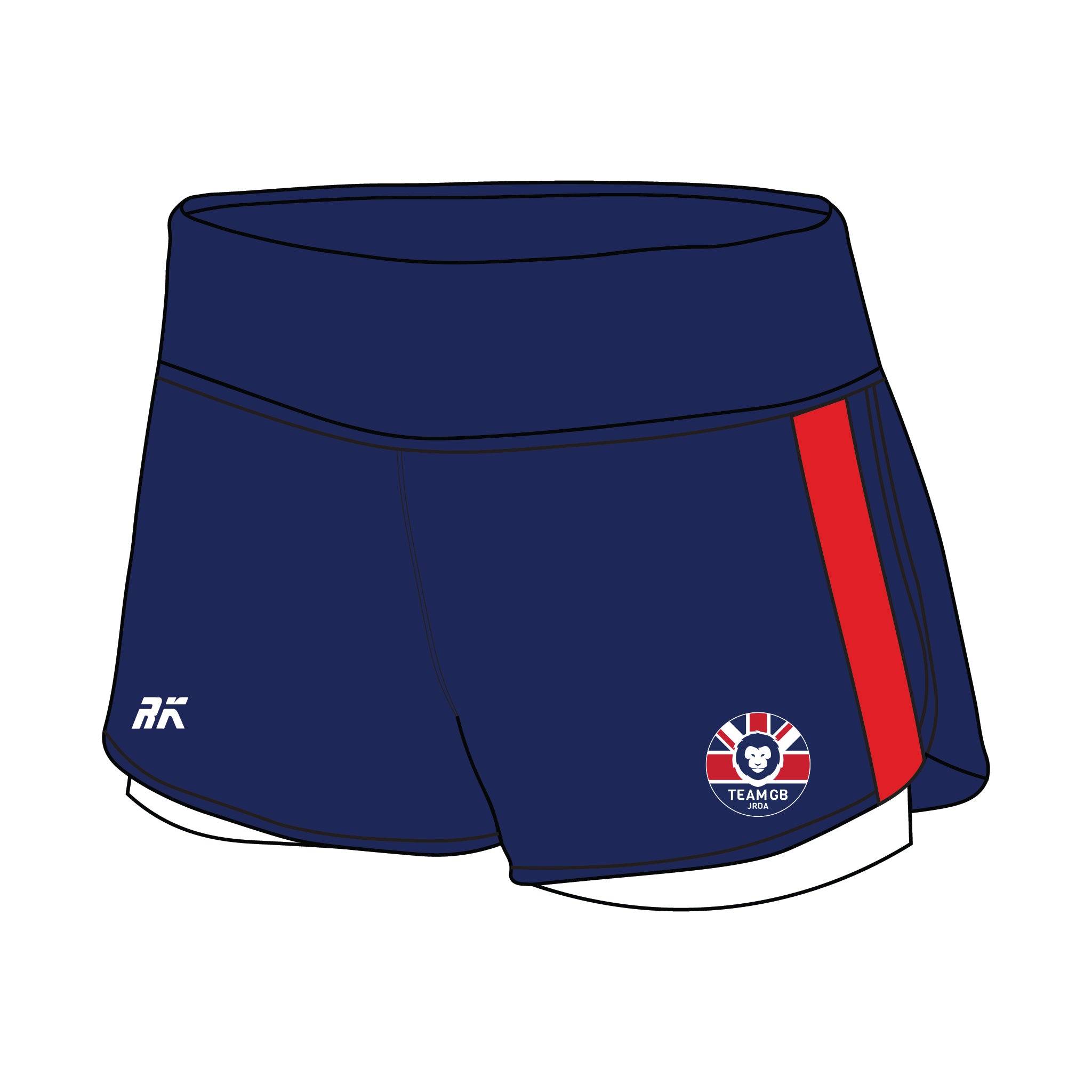 Team GB Junior Roller Derby Female Gym Shorts