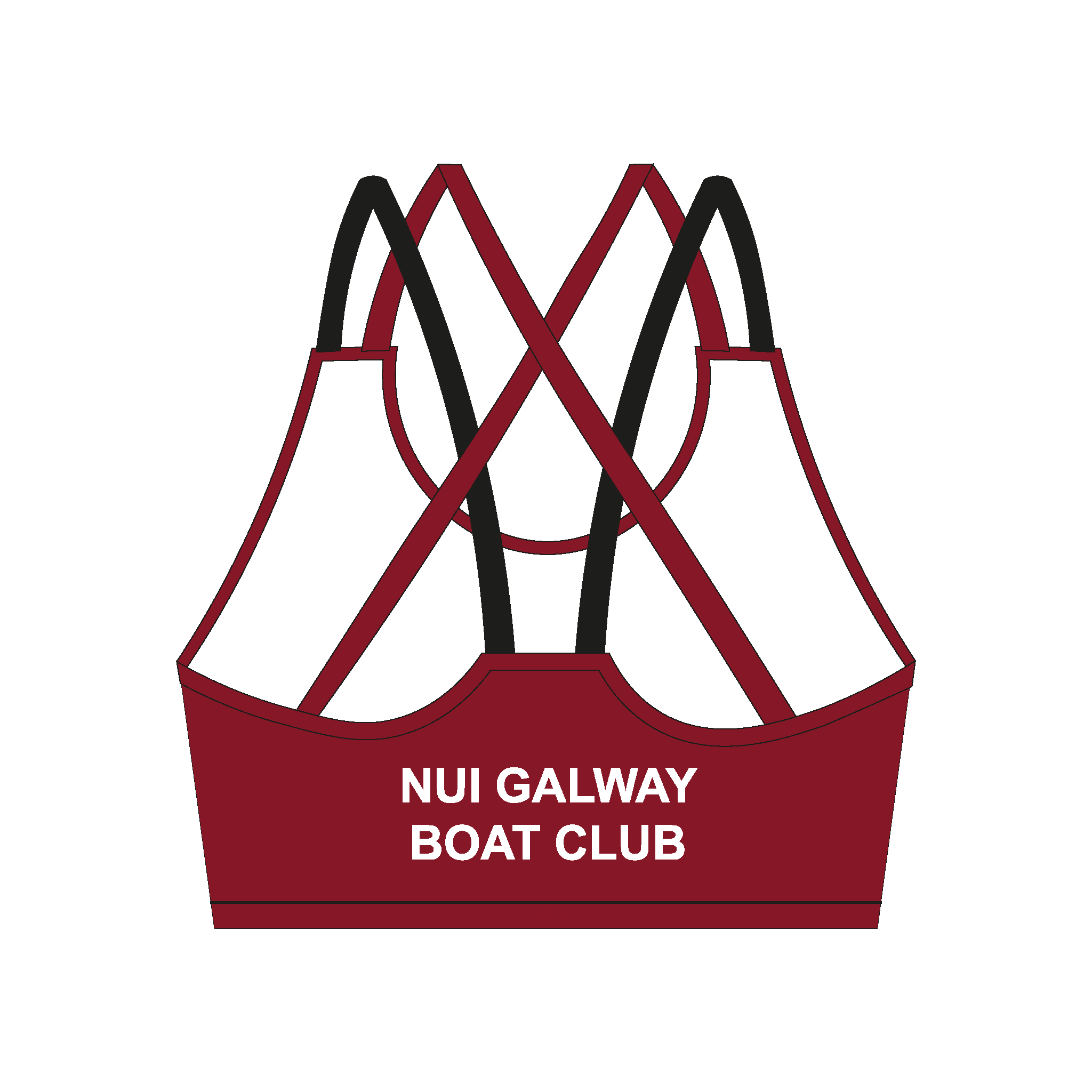 NUIG Boat Club Sports Bra Strappy Back