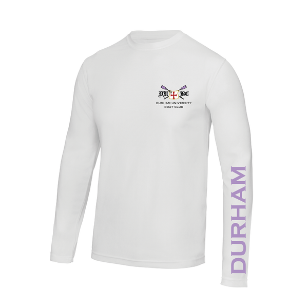 Durham University Boat Club White Long Sleeve Gym T-shirt