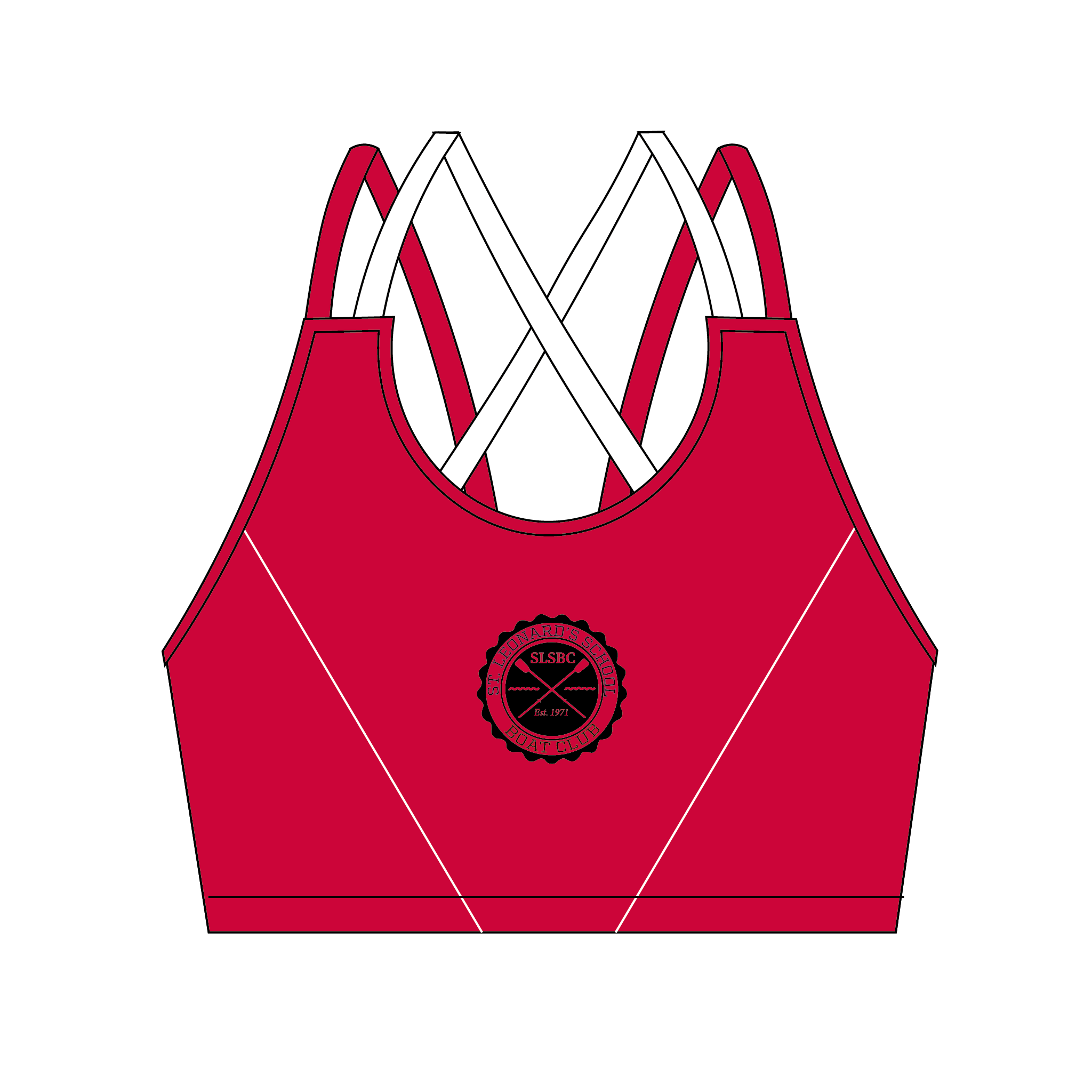St Leonard's School Rowing Club Red Sports Bra