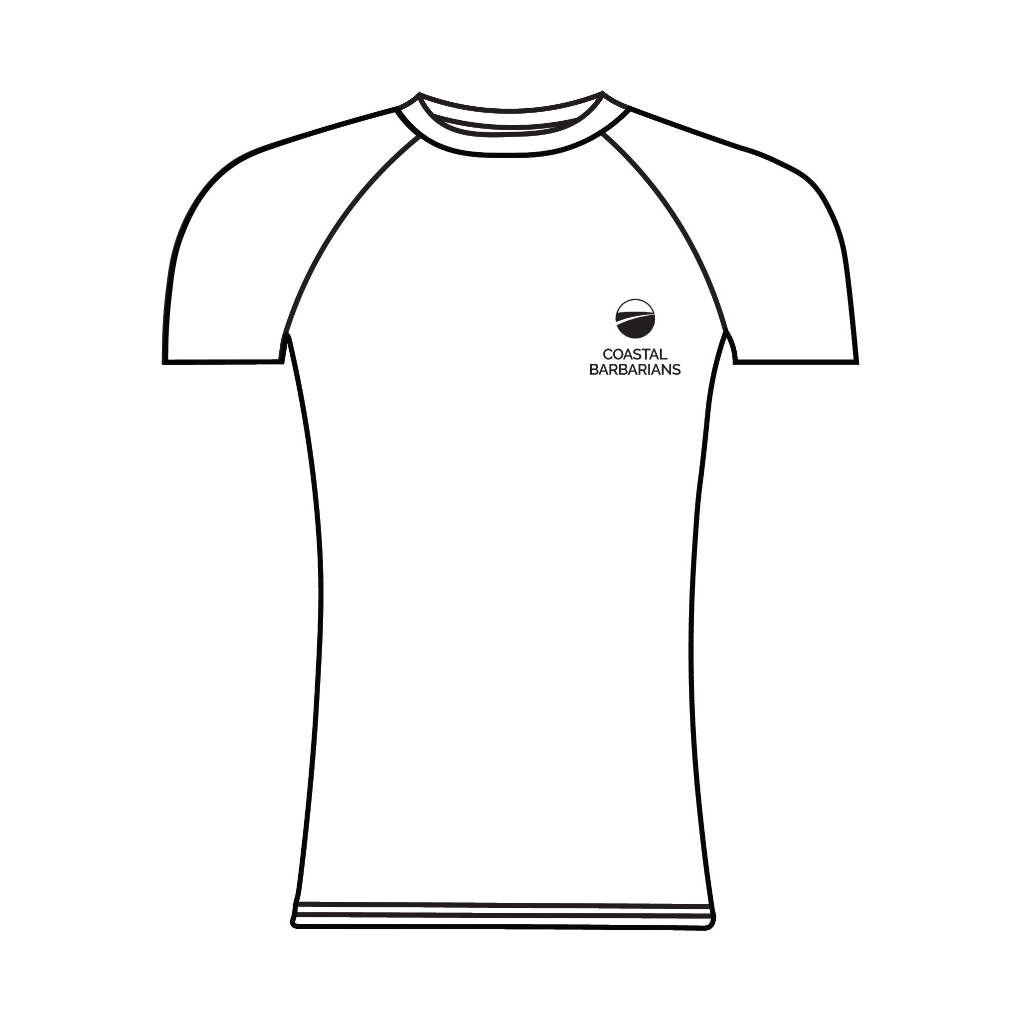 Coastal Barbarians White Short Sleeve Base-Layer