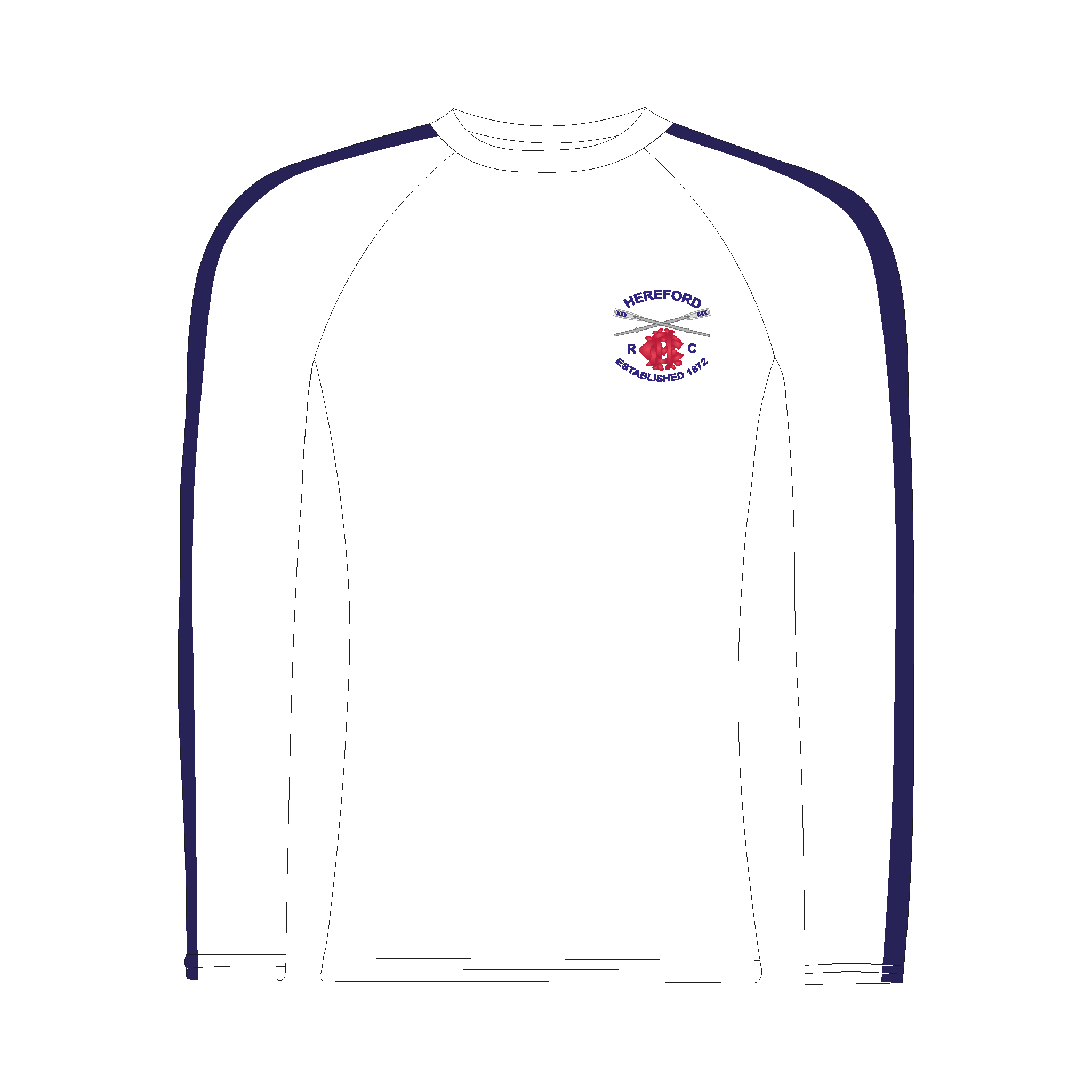 Hereford Rowing Club White Long Sleeve Baselayer
