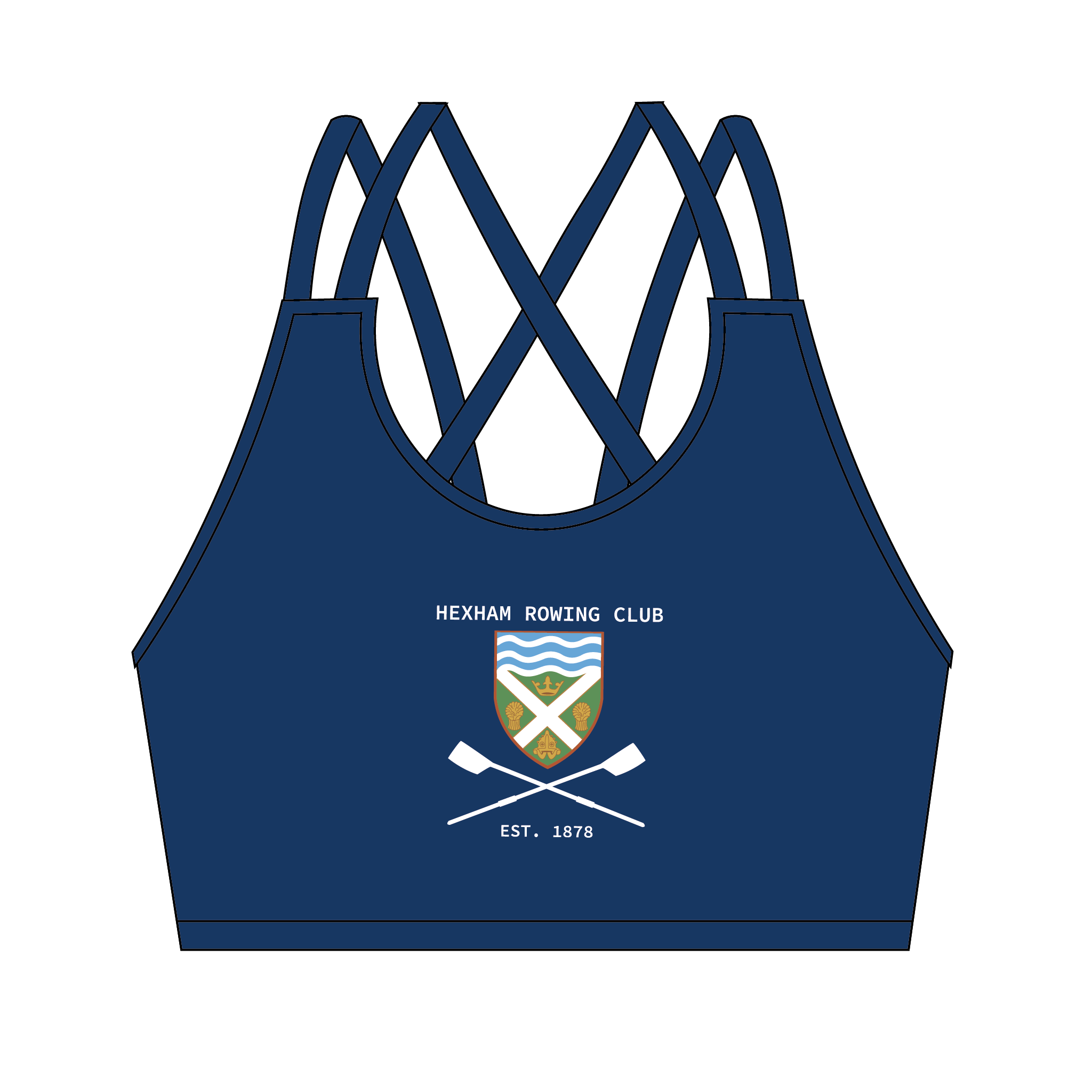 Hexham Rowing Club Strappy Sports Bra