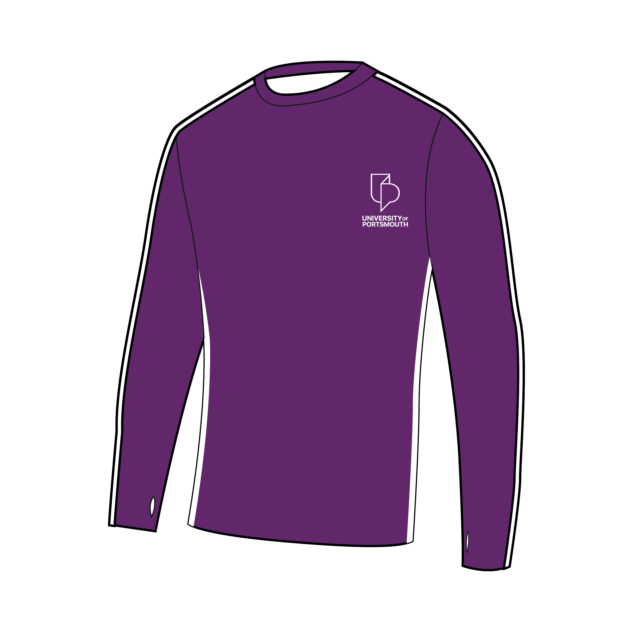 University of Portsmouth Rowing Bespoke Long Sleeve Gym T-Shirt 2