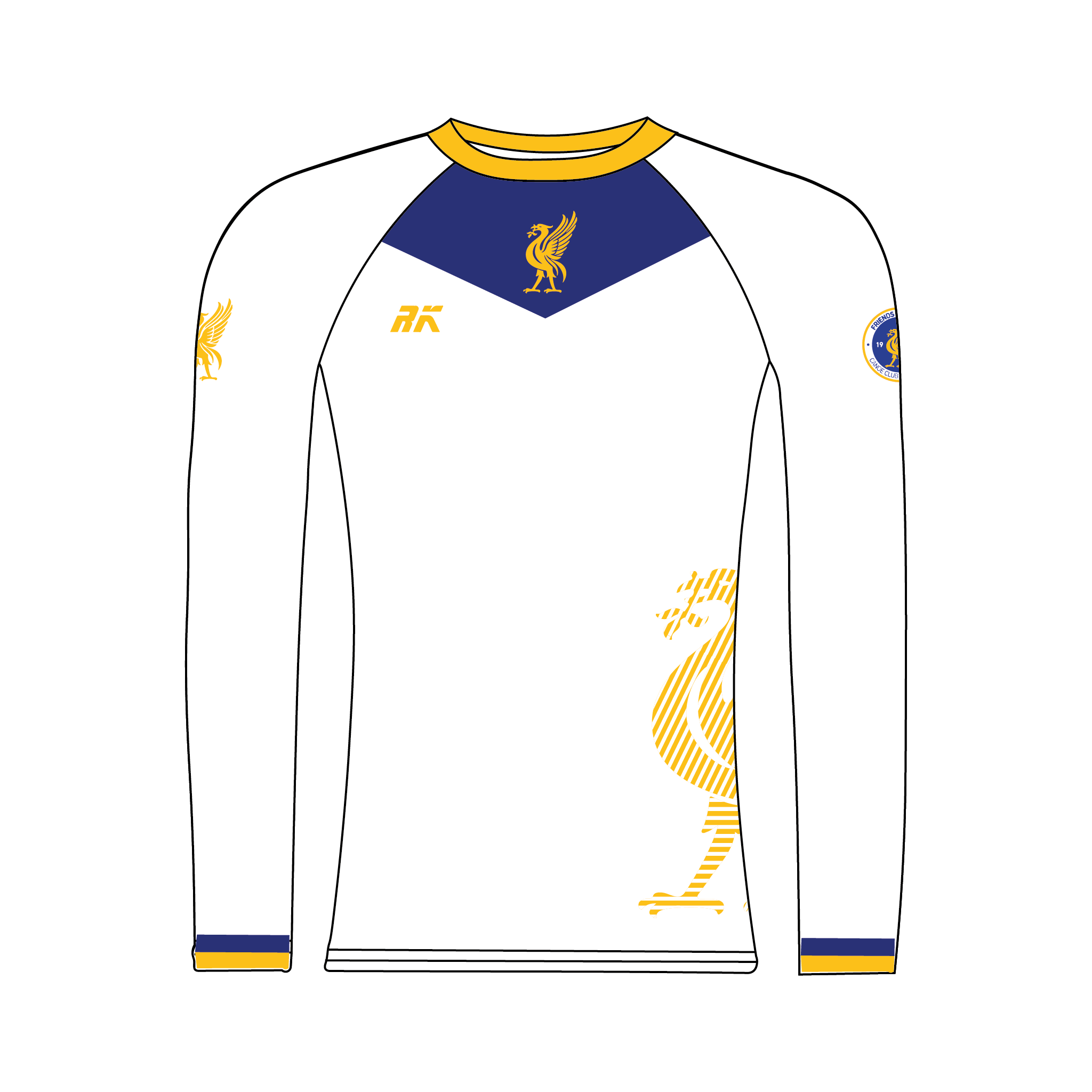 Friends of Allonby Canoe Club Liverpool On Water Competition Lycra Thermal White Long Sleeve 2nd Kit